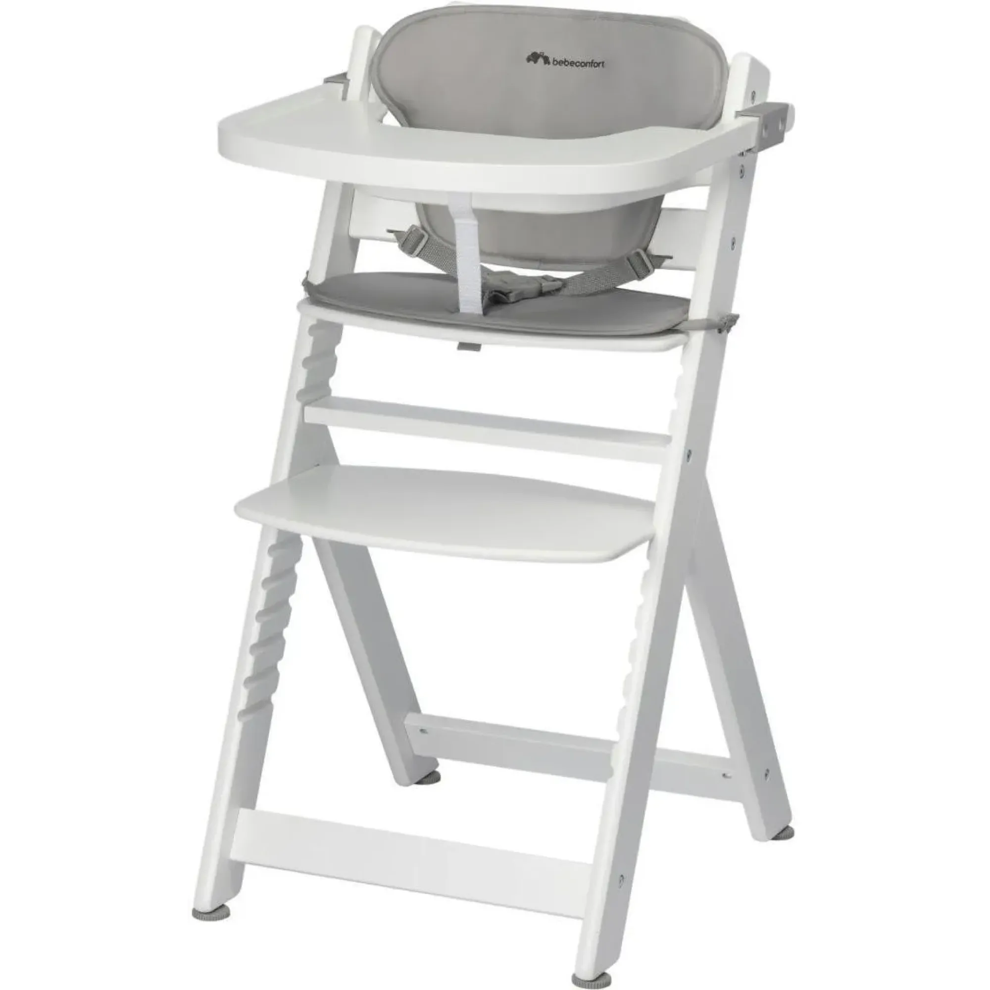 Стільчик для годування з вкладишем Bebe Confort Timba White/Gray
