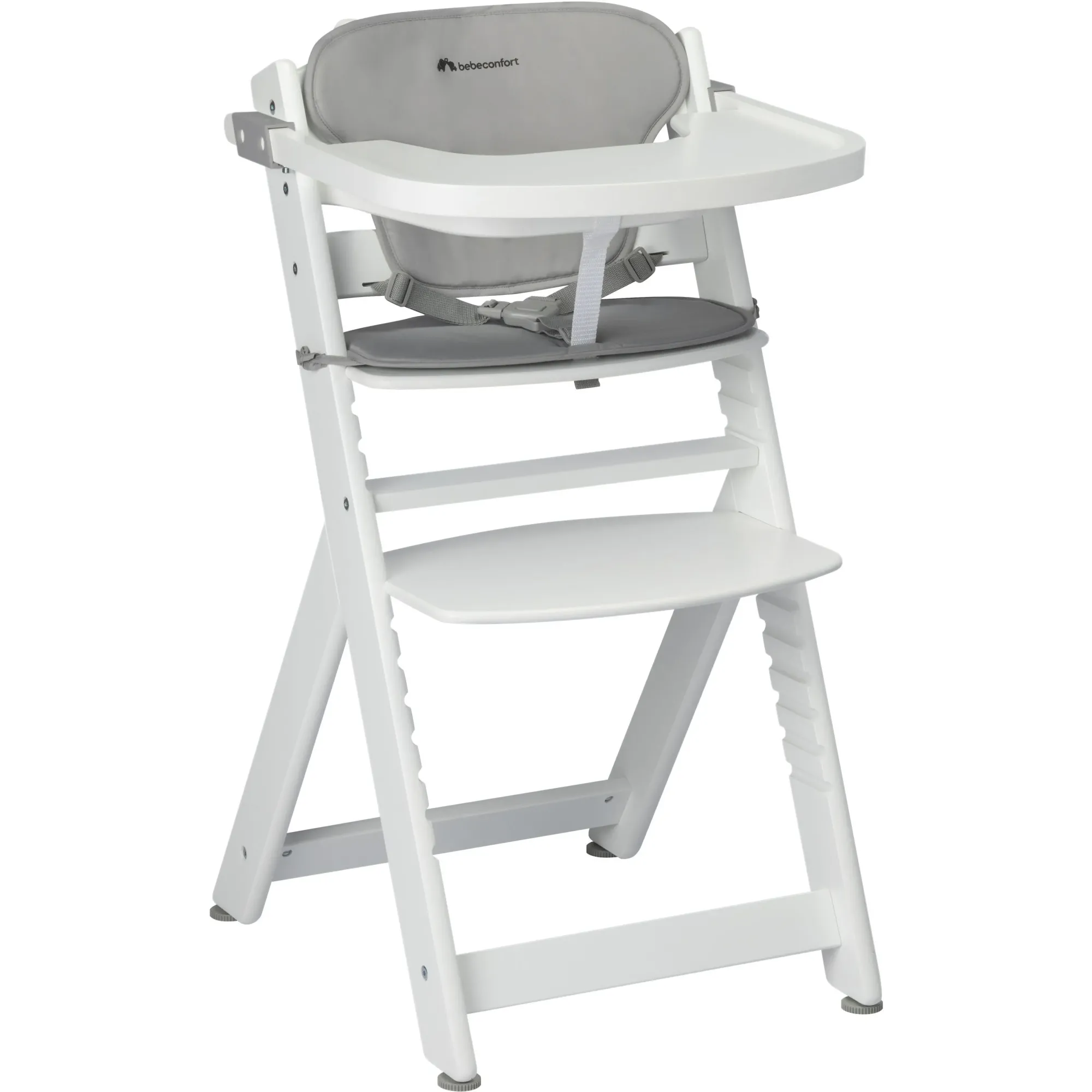 Стільчик для годування з вкладишем Bebe Confort Timba White/Gray