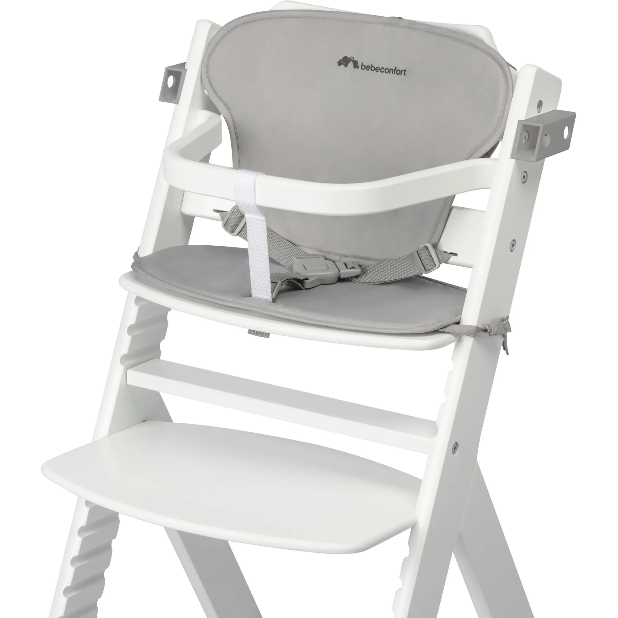 Стільчик для годування з вкладишем Bebe Confort Timba White/Gray