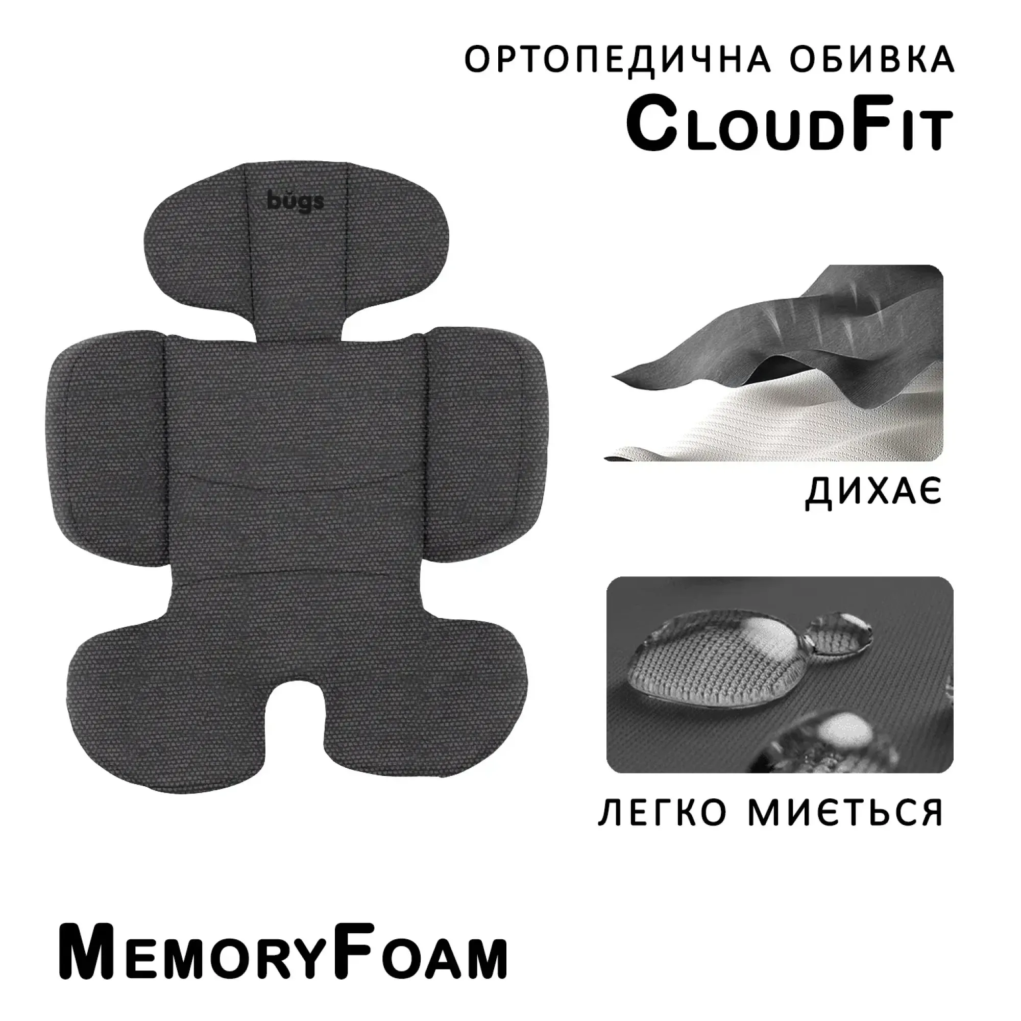 Автокрісло Bugs Aera 360 Iron Grey
