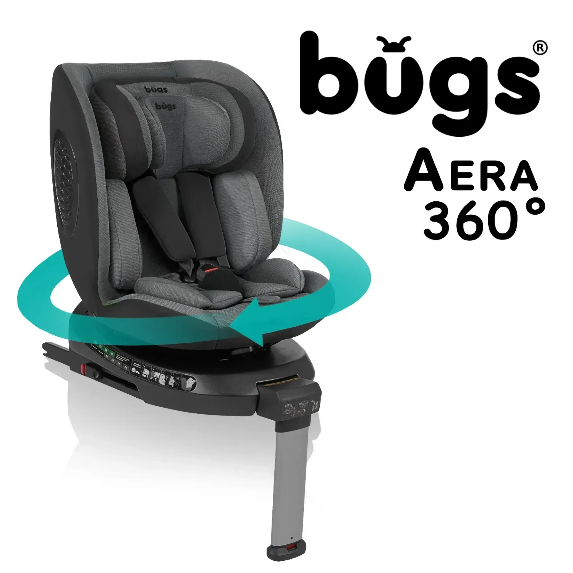 Автокрісло Bugs Aera 360 Iron Grey
