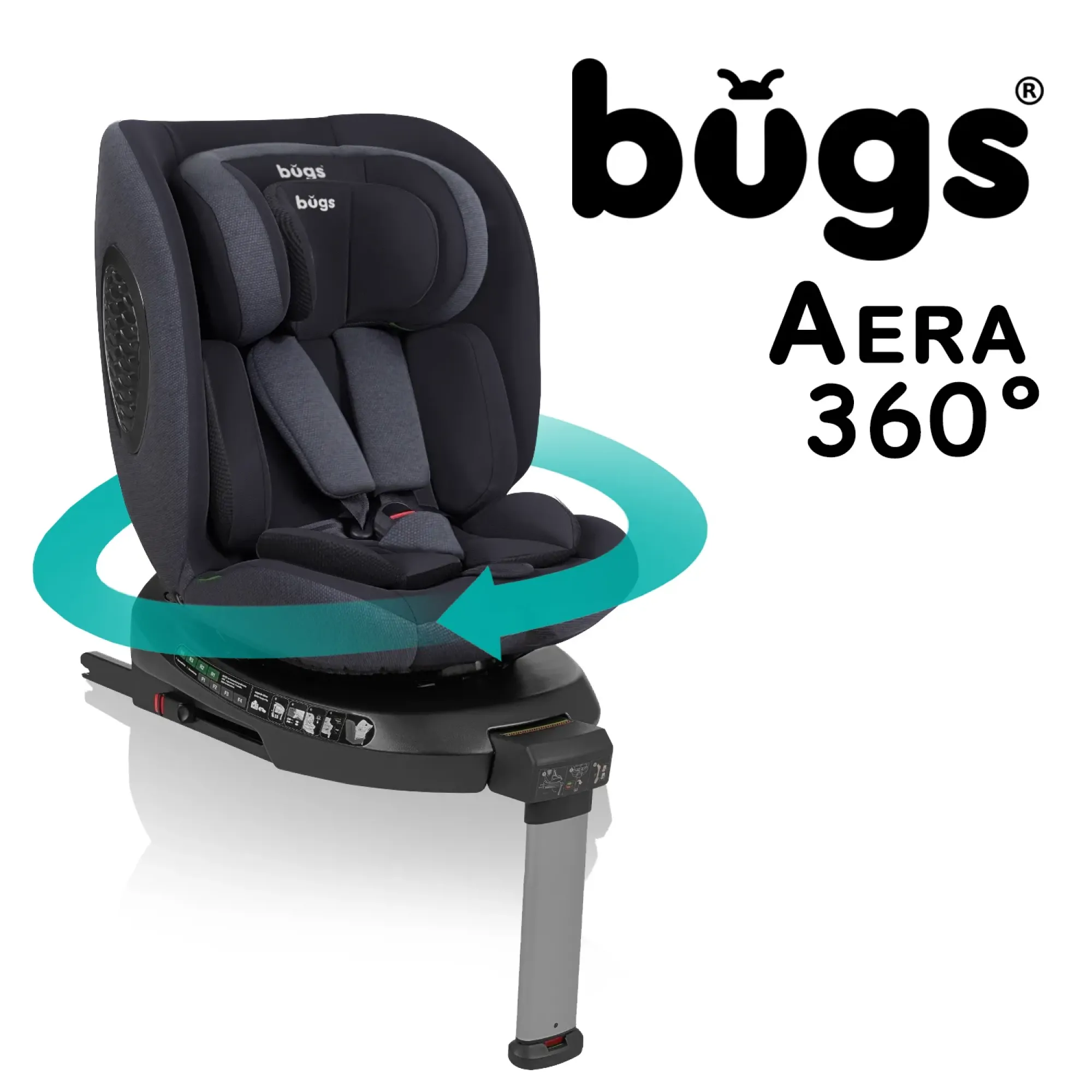 Автокрісло Bugs Aera 360 Shadow Grey