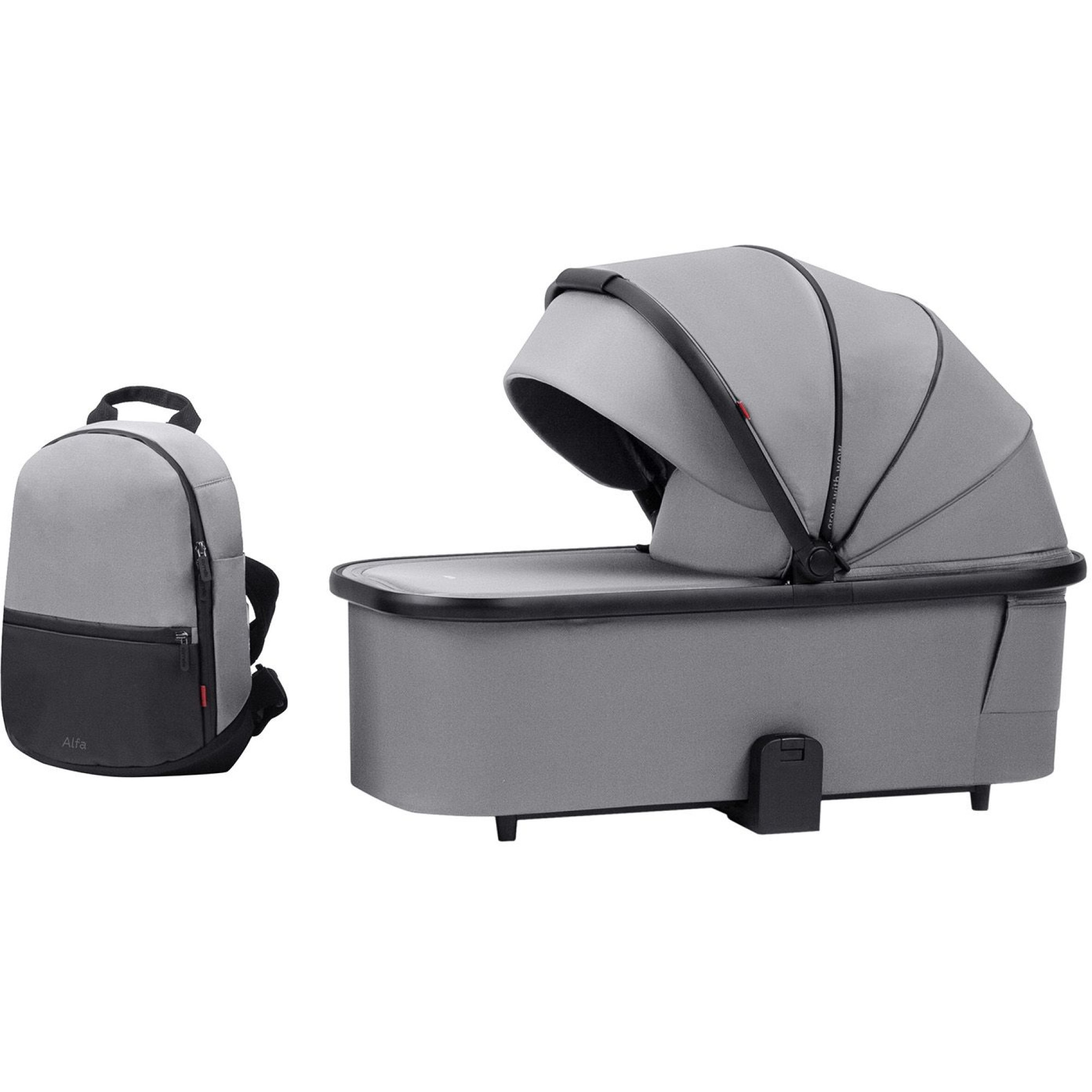 Люлька + Рюкзак Carrello Alfa CRL-6507 Feather Grey