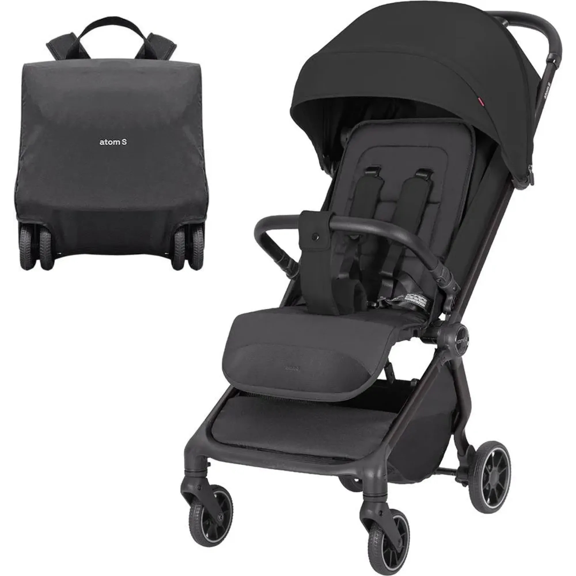 Прогулянкова коляска Carrello Atom S CRL-5526 Storm Black