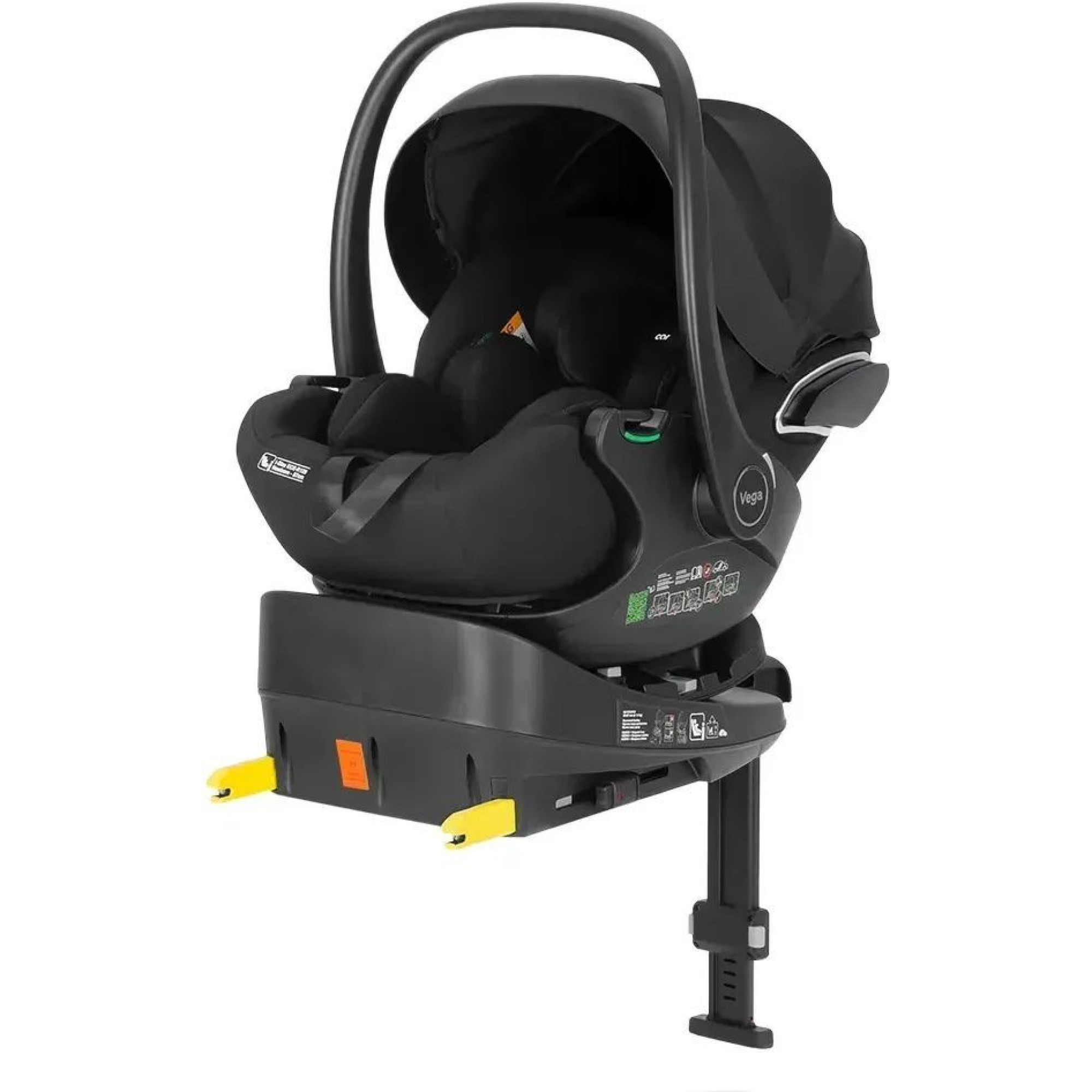 Автокрісло+база Carrello Vega CRL-14101/2 Absolute Black i-Size 40-87см ISOFIX з обертанням