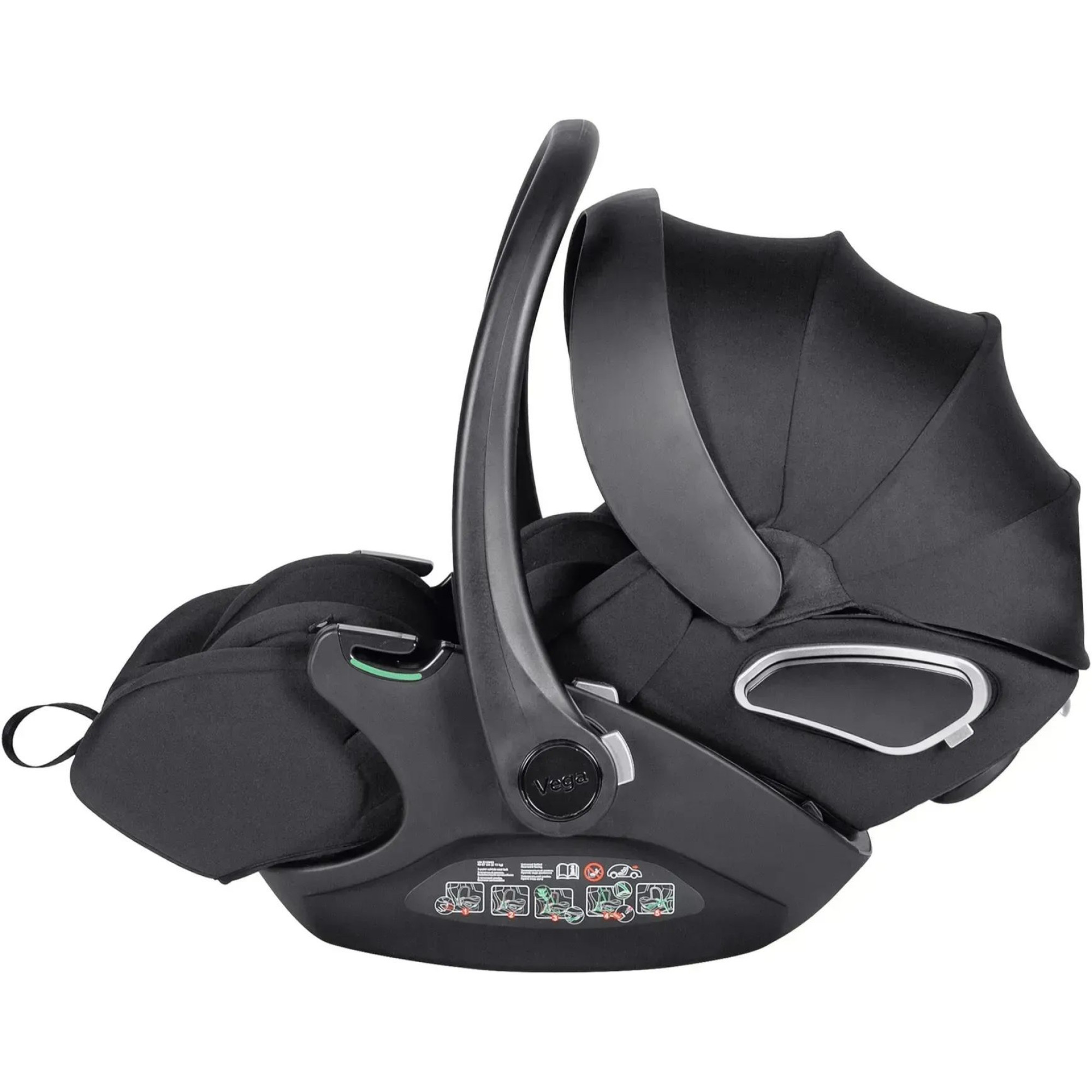 Автокрісло+база Carrello Vega CRL-14101/2 Absolute Black i-Size 40-87см ISOFIX з обертанням