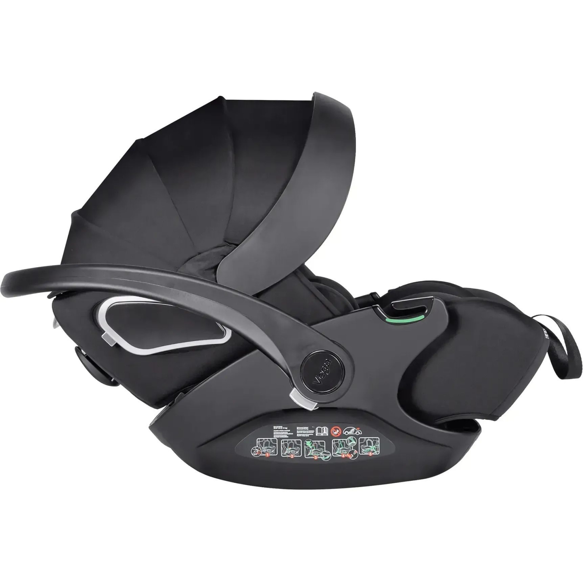 Автокрісло+база Carrello Vega CRL-14101/2 Absolute Black i-Size 40-87см ISOFIX з обертанням