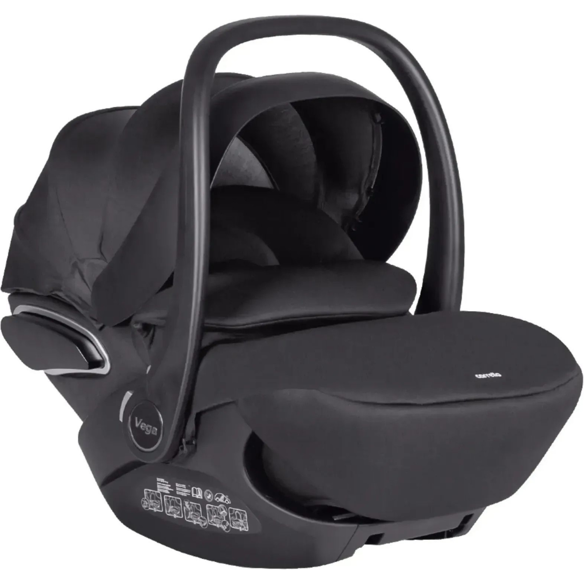 Автокрісло+база Carrello Vega CRL-14101/2 Absolute Black i-Size 40-87см ISOFIX з обертанням