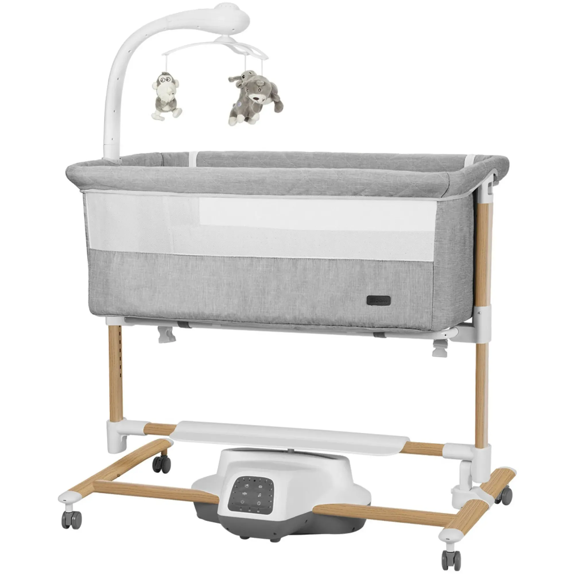 Приставне ліжечко-гойдалка Carrello Bloom CRL-10304 Anchor Grey Wooden
