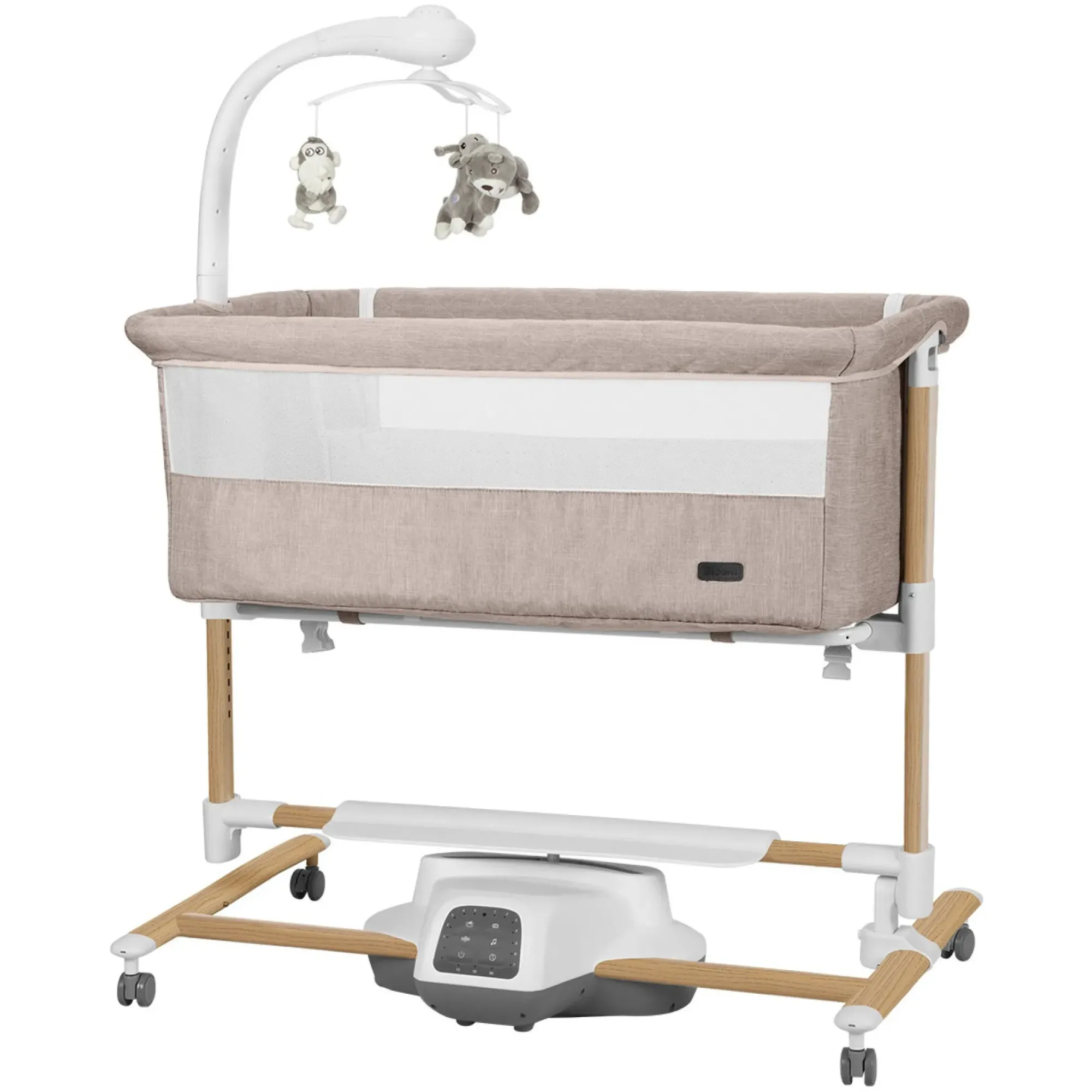 Приставне ліжечко-гойдалка Carrello Bloom CRL-10304 Cream Beige Wooden