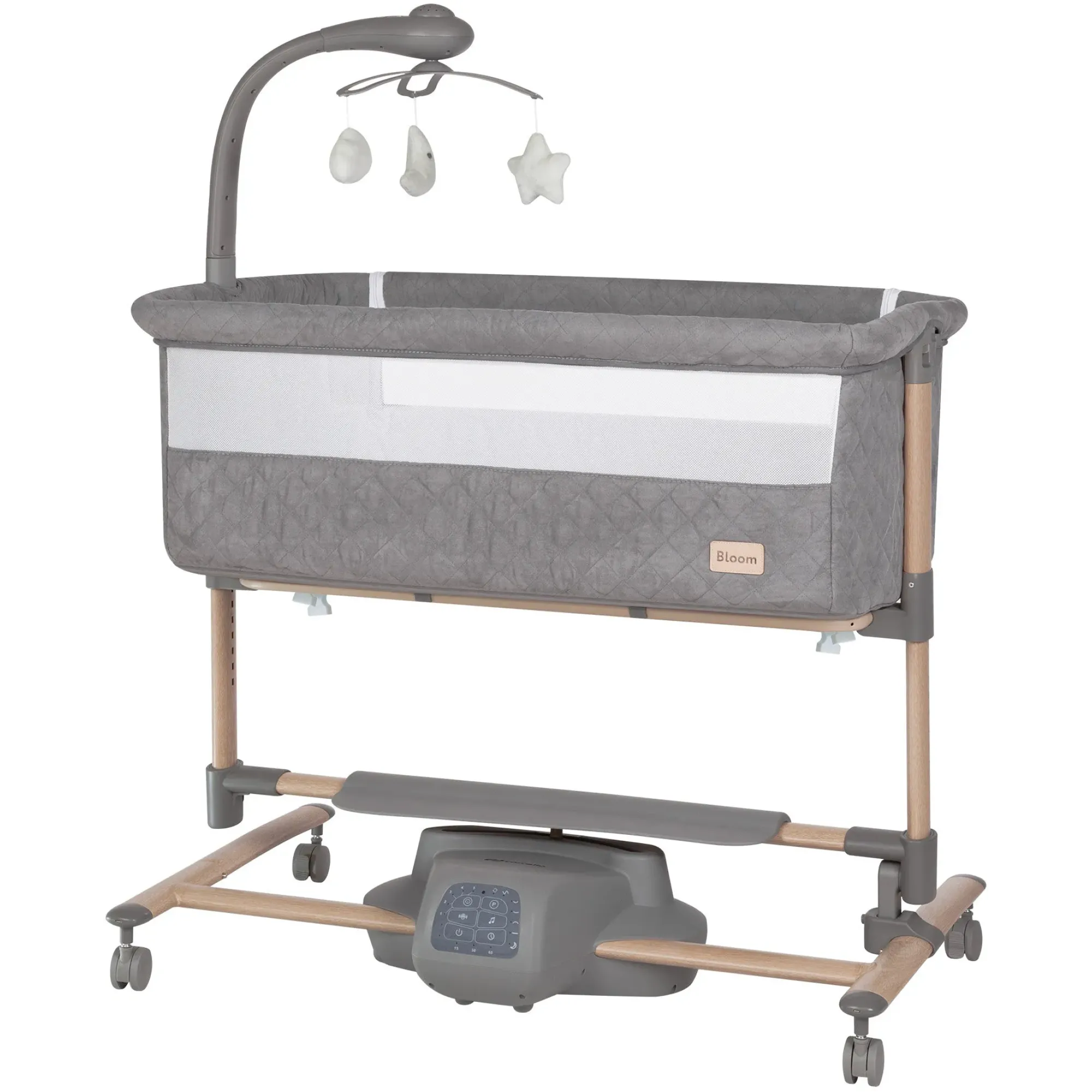 Приставне ліжечко-гойдалка Carrello Bloom CRL-10304 Eos Grey
