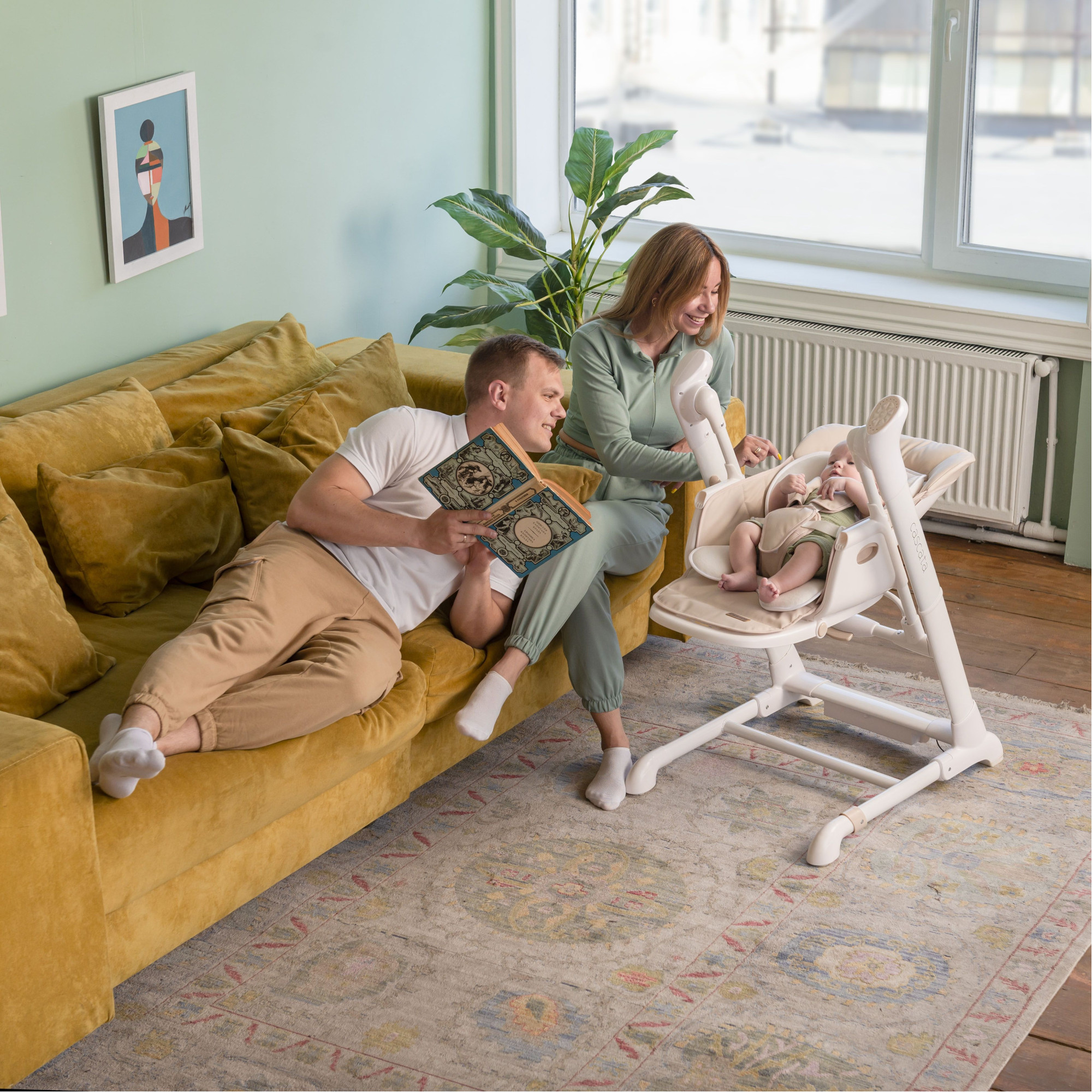 Стілець-гойдалка Carrello Cascata CRL-10303 Cream Beige