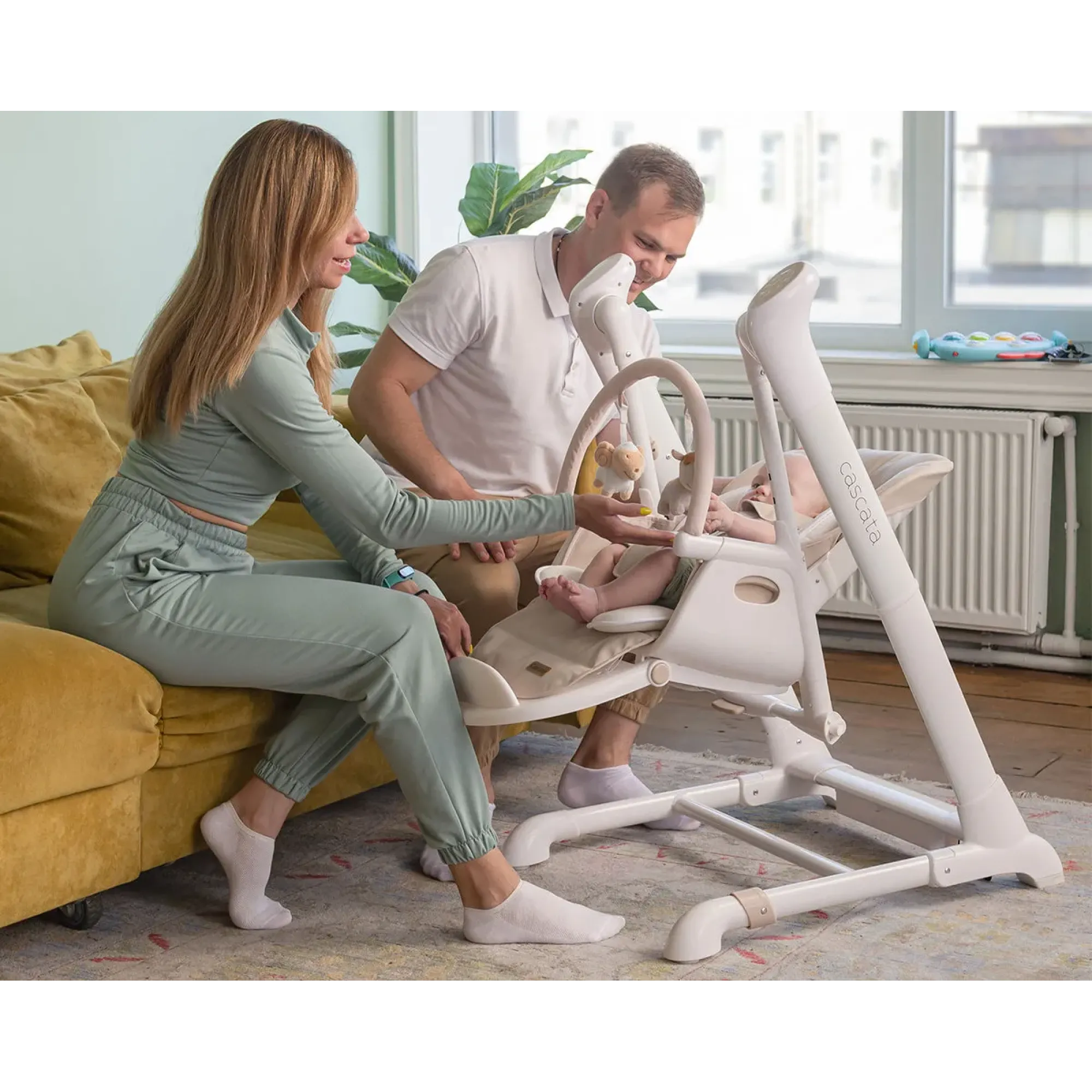 Стілець-гойдалка Carrello Cascata CRL-10303 Cream Beige Wooden
