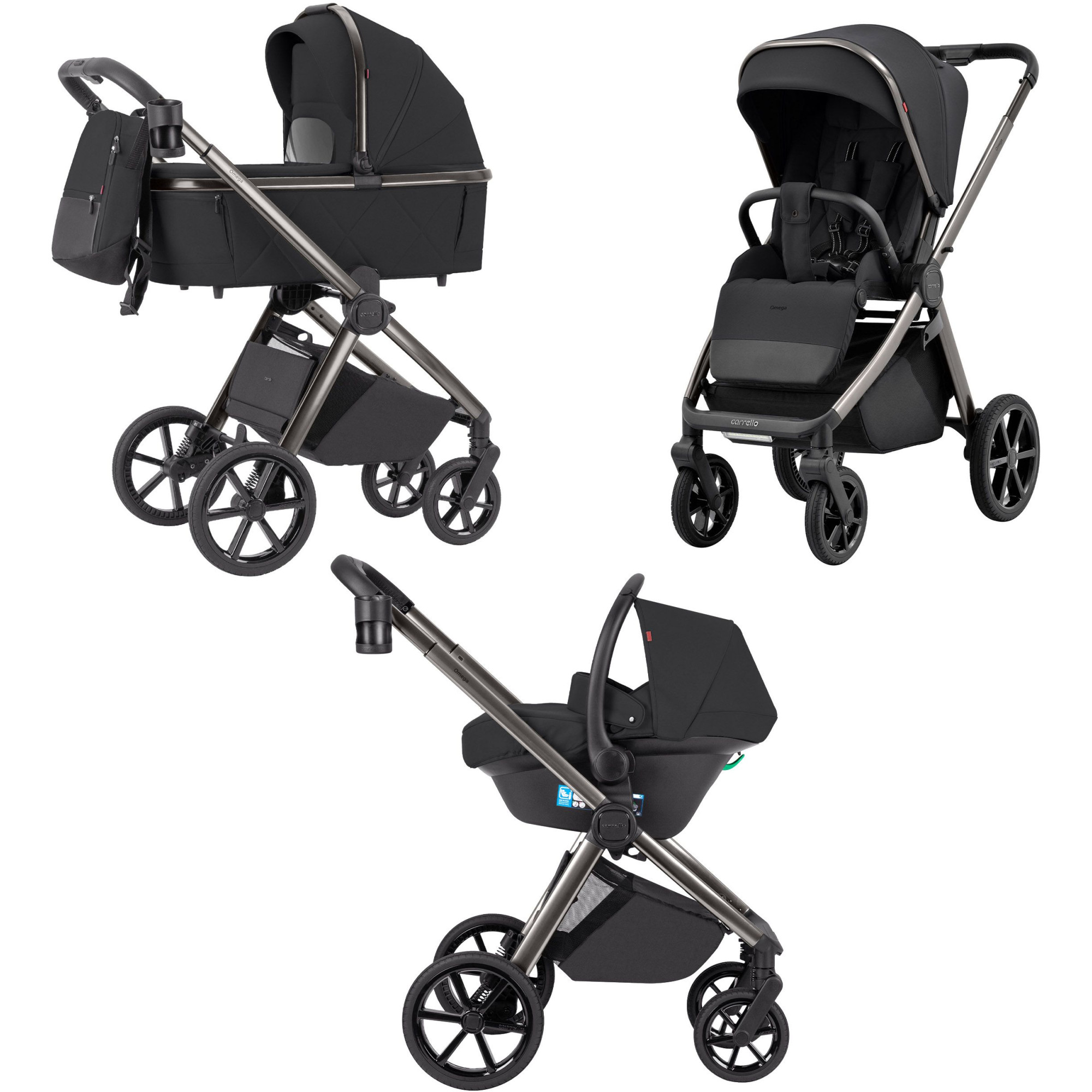 Коляска 3в1 Carrello Omega CRL-6535 Absolute Black