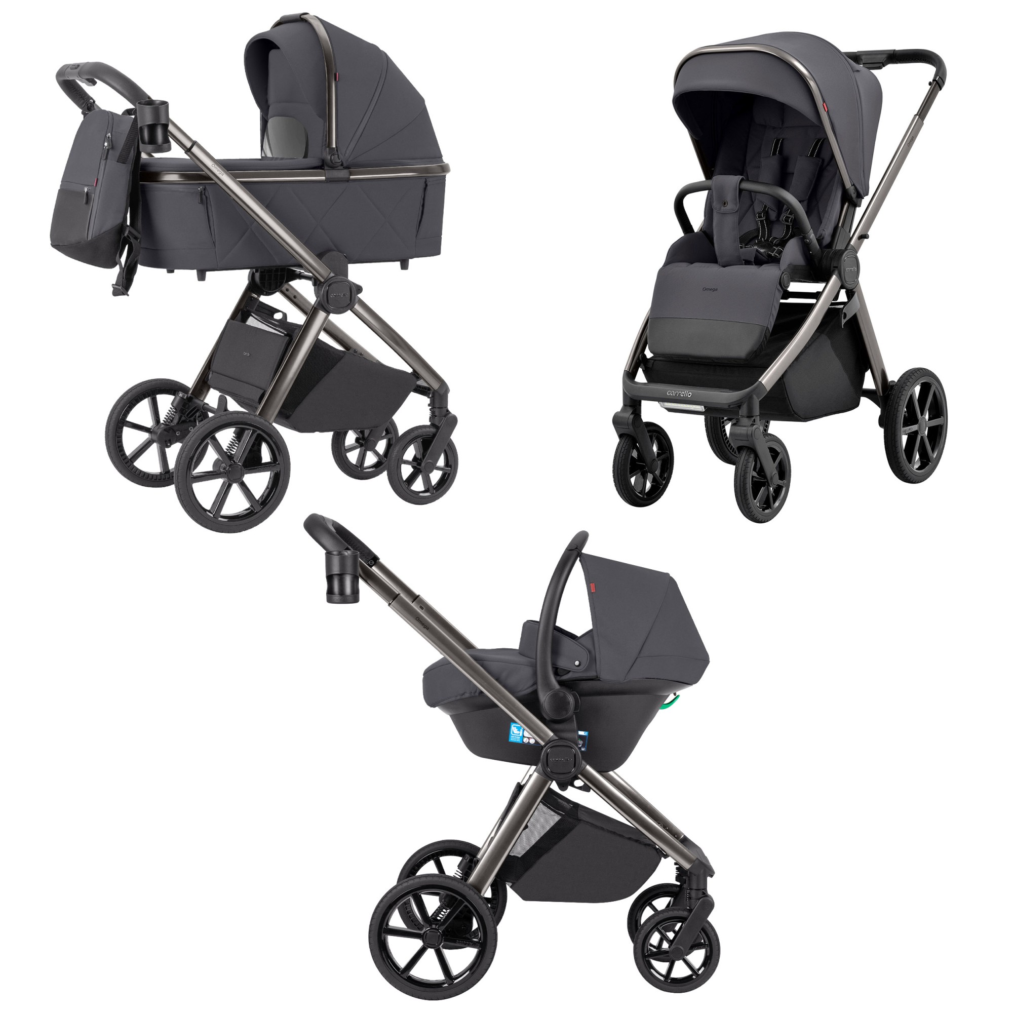 Коляска 3в1 Carrello Omega CRL-6535 Excellent Grey