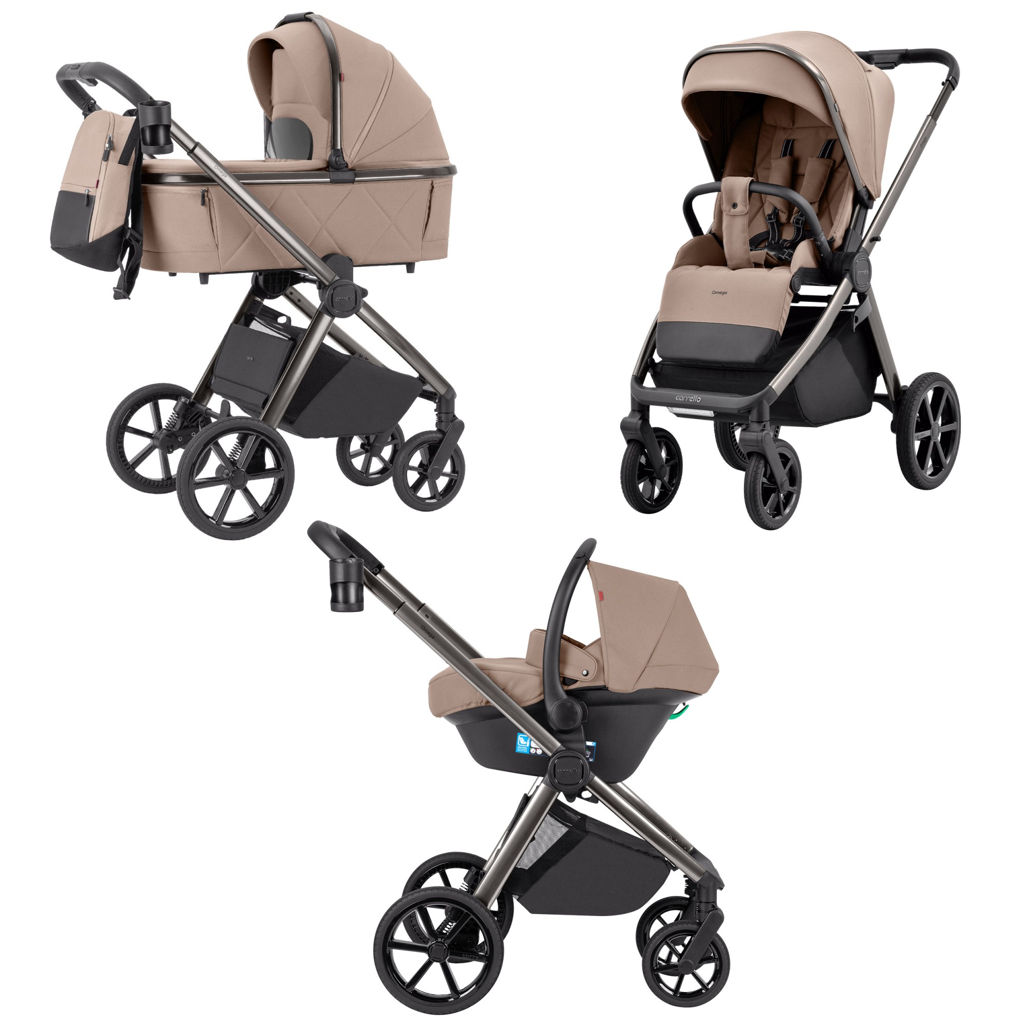 Коляска 3в1 Carrello Omega CRL-6535 Fantastic Beige