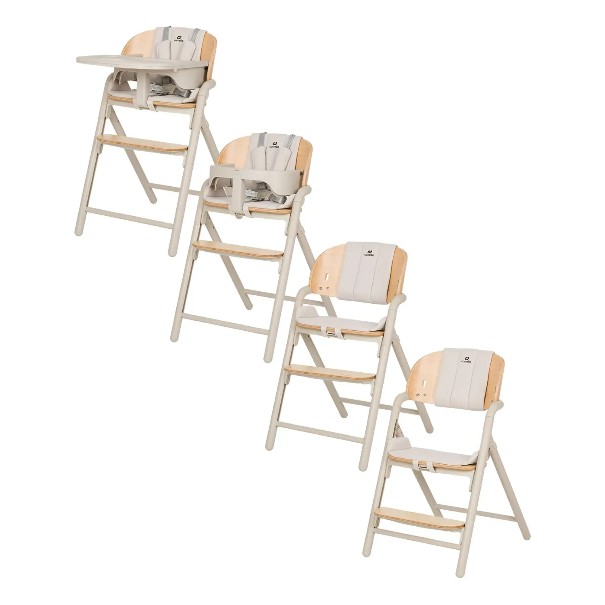 Стілець для годування Carrello Tenero CRL-9507 Olympus Beige Wooden