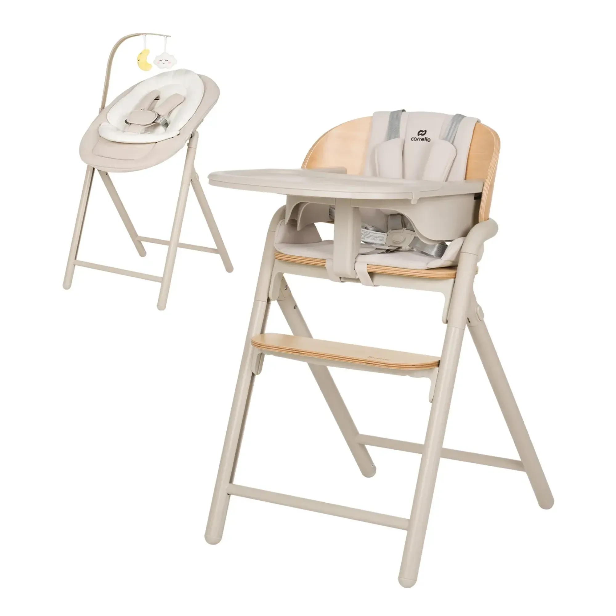 Стілець для годування Carrello Tenero CRL-9507 Olympus Beige Wooden