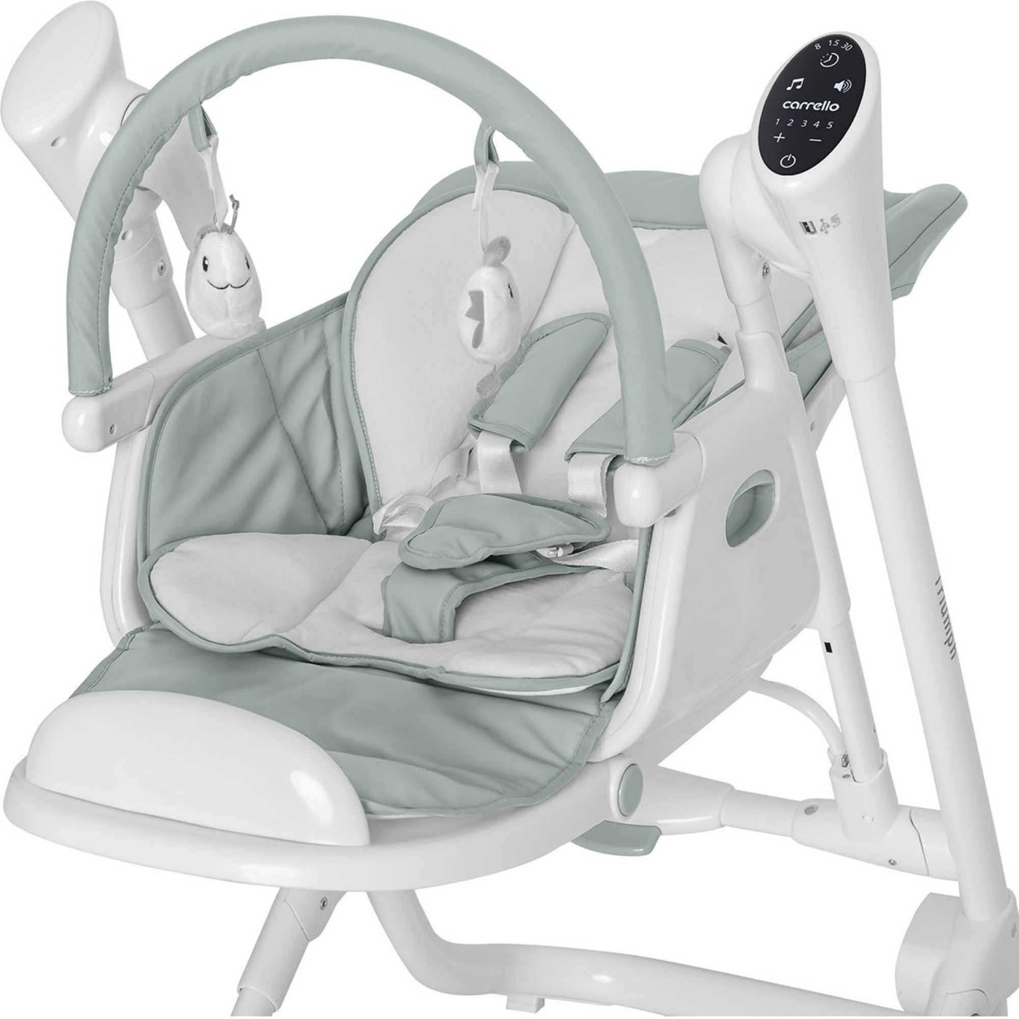 Стілець-гойдалка Carrello Triumph CRL-10302 Cloud Grey сенсорна панель