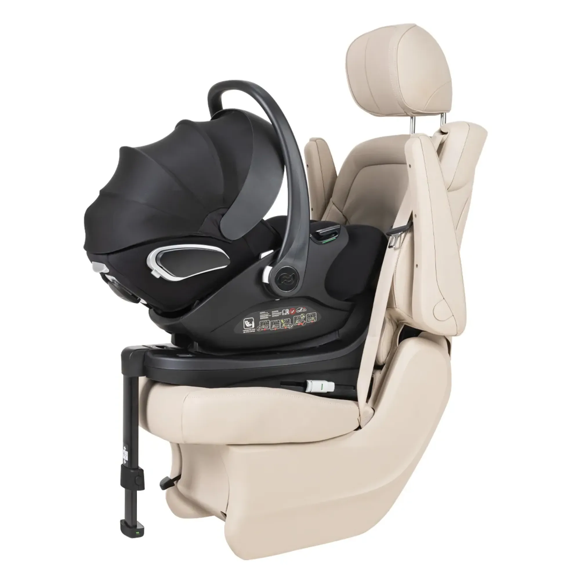 Автокрісло+база Carrello Vega CRL-14101/3AY Absolute Black i-Size 40-87см ISOFIX з обертанням
