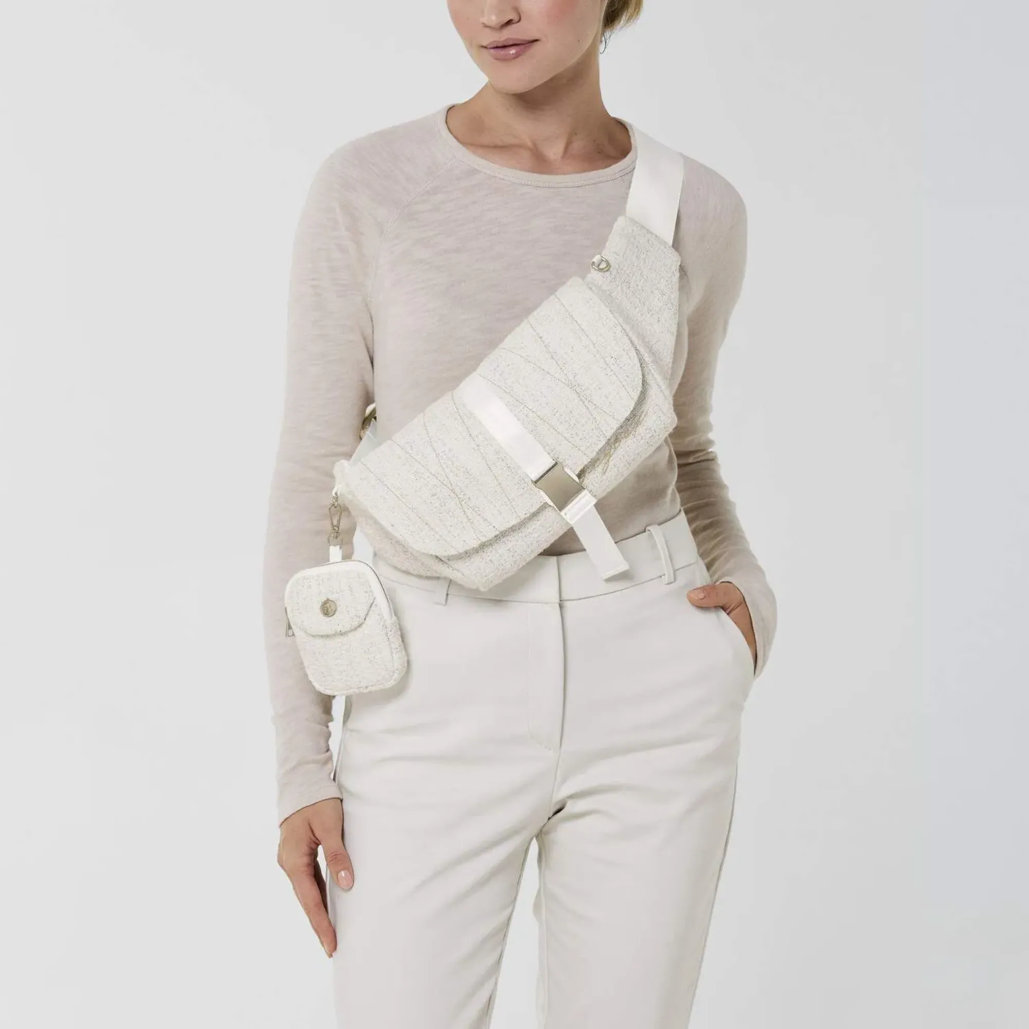 Сумка Cybex на пояс Boucle Cream White