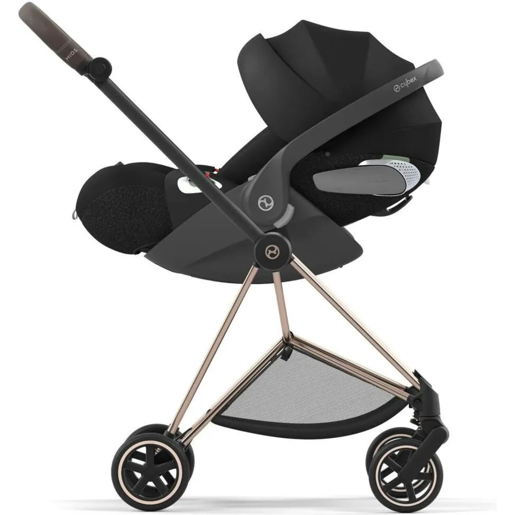 Шасі Cybex Mios 4.0 та Каркас прогулянкового блоку Rosegold
