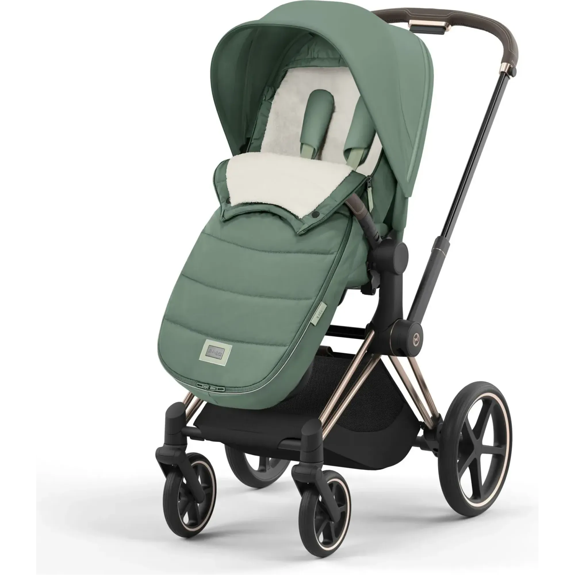 Зимовий конверт (чохол для ніг) Cybex Platinum Footmuff Leaf Green
