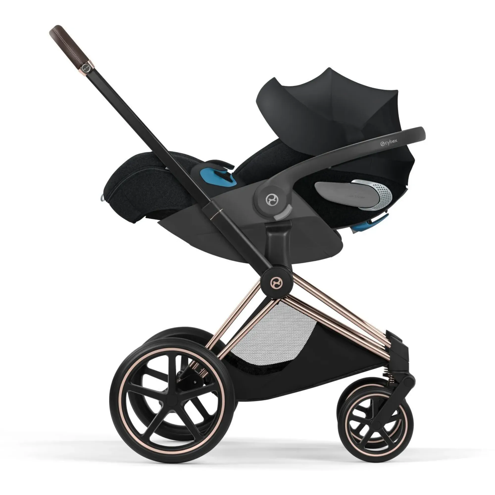 Шасі V5 Cybex Priam та Каркас прогулянкового блоку Rosegold