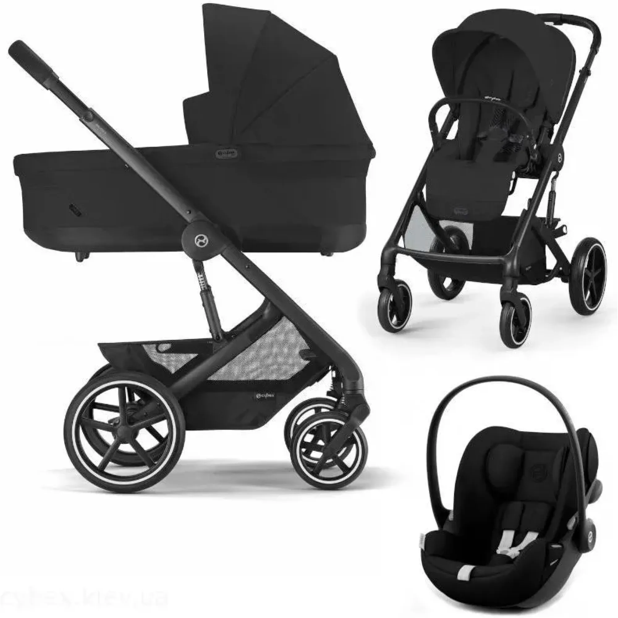 Коляска 3в1 Cybex Balios S Lux 2025 BLK Moon Black