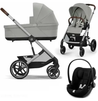 Коляска 3в1 Cybex Balios S Lux 2025 SLV Stone Grey