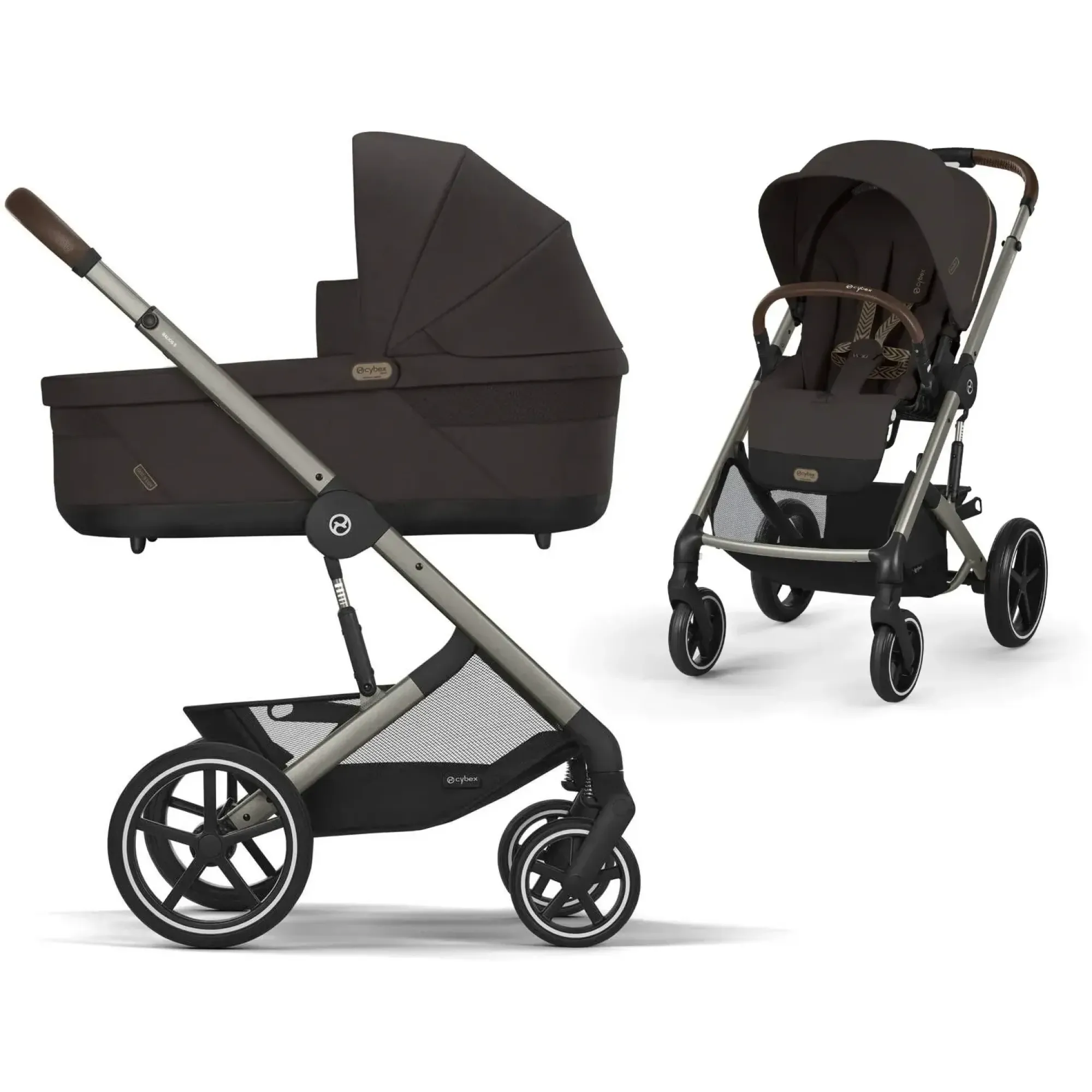 Коляска 2в1 Cybex Balios S Lux 2025 TPE Chocolate Brown