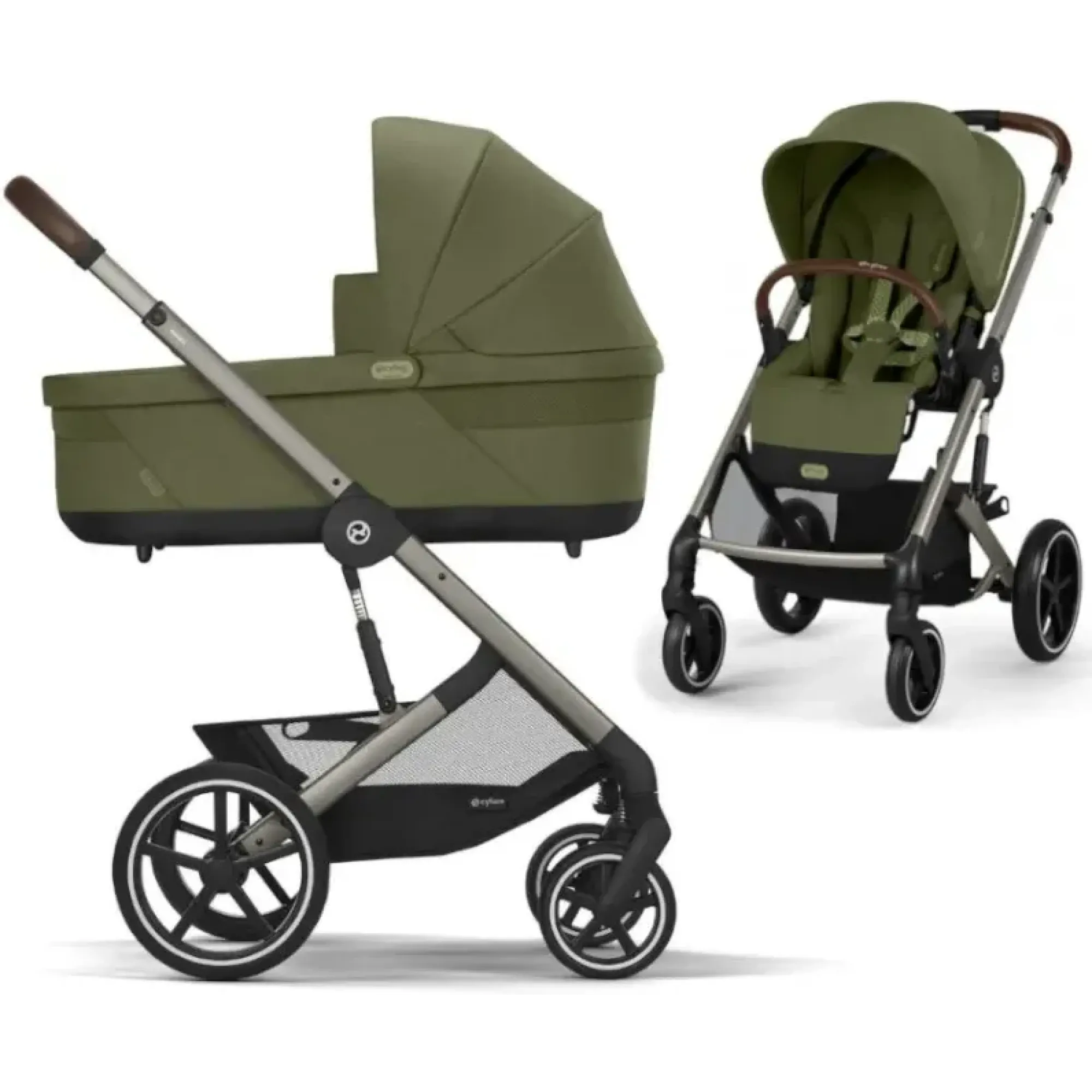 Коляска 2в1 Cybex Balios S Lux 2025 TPE Moss Green