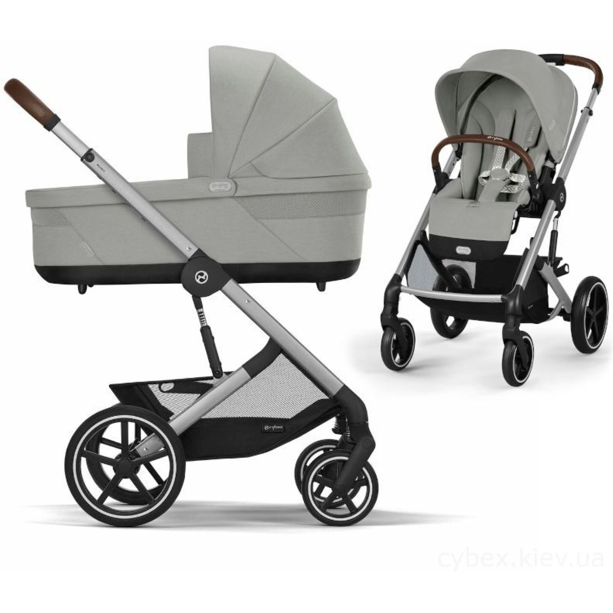 Коляска 2в1 Cybex Balios S Lux 2025 SLV Stone Grey