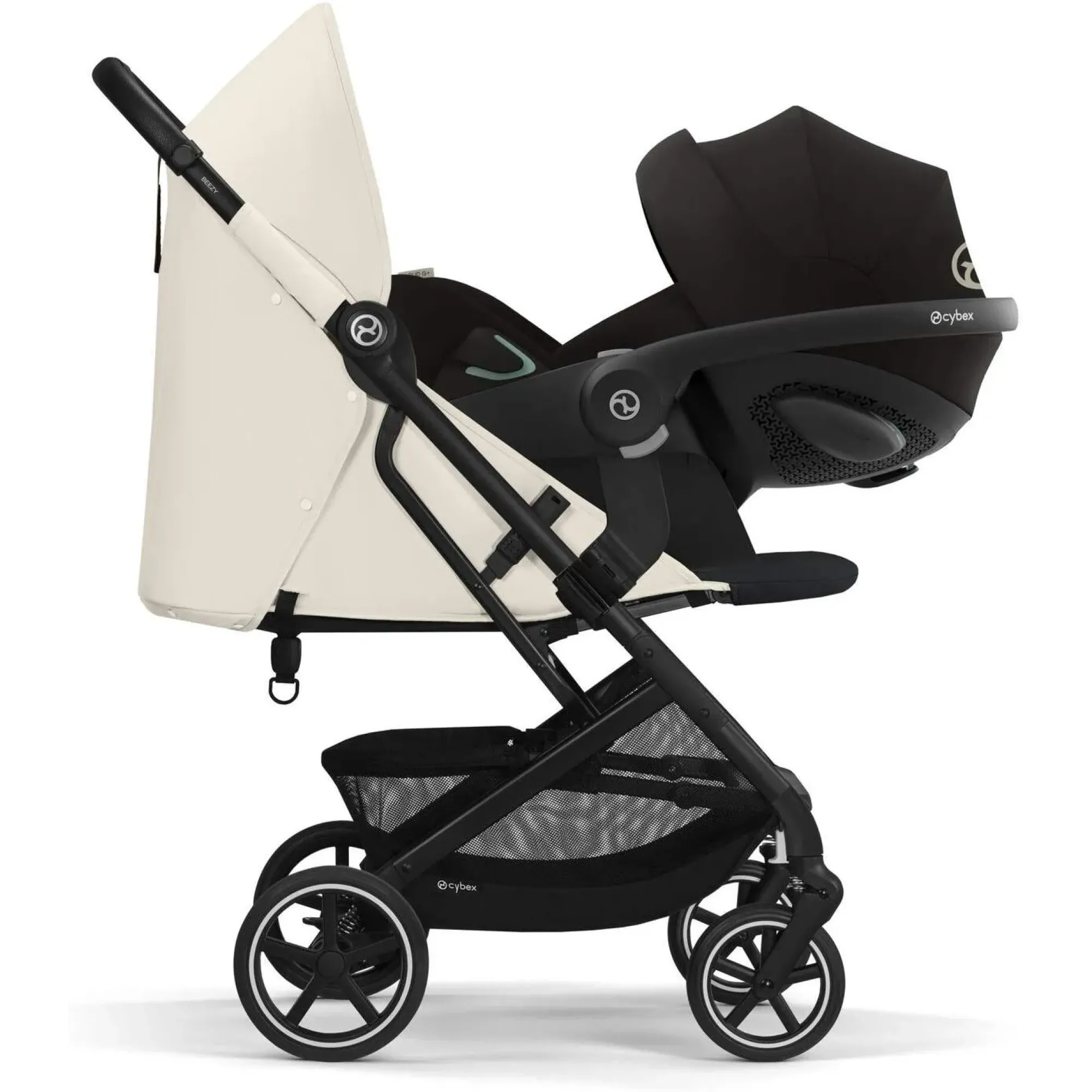 Прогулянкова коляска Cybex Beezy Canvas White (з бампером)