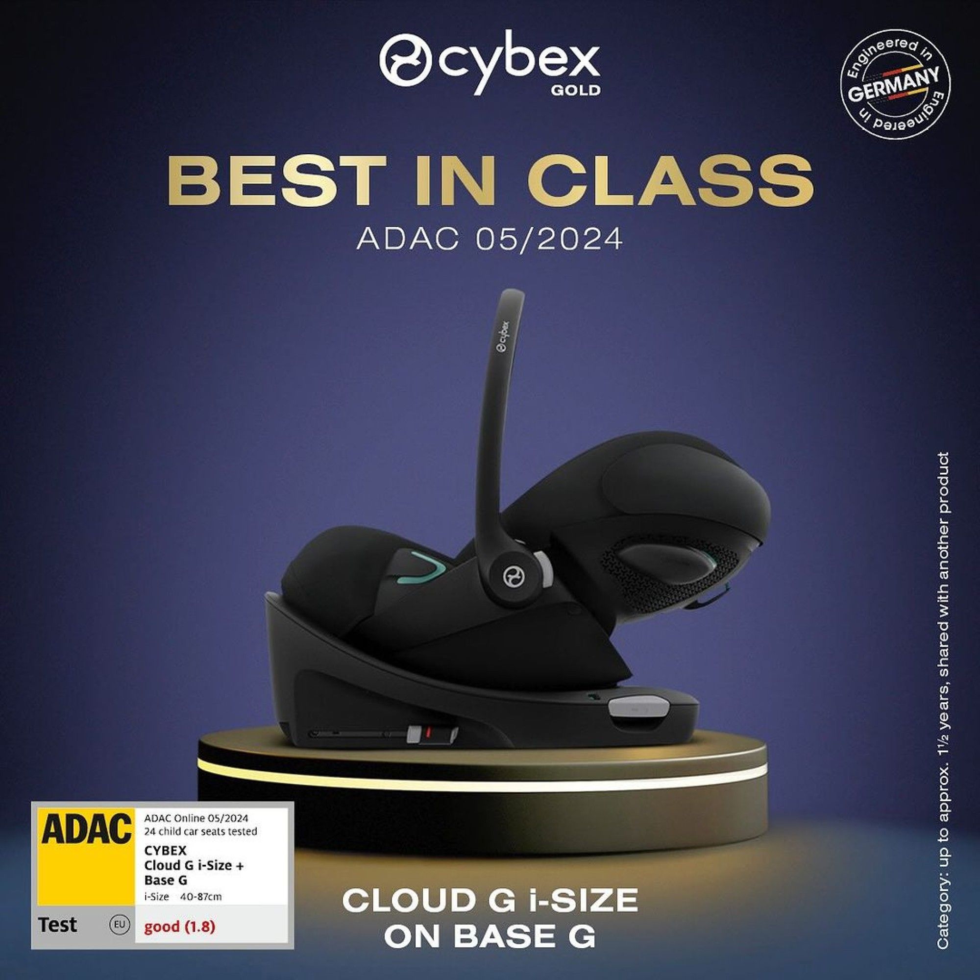 Автокрісло Cybex Cloud G i-Size Plus Stone Grey