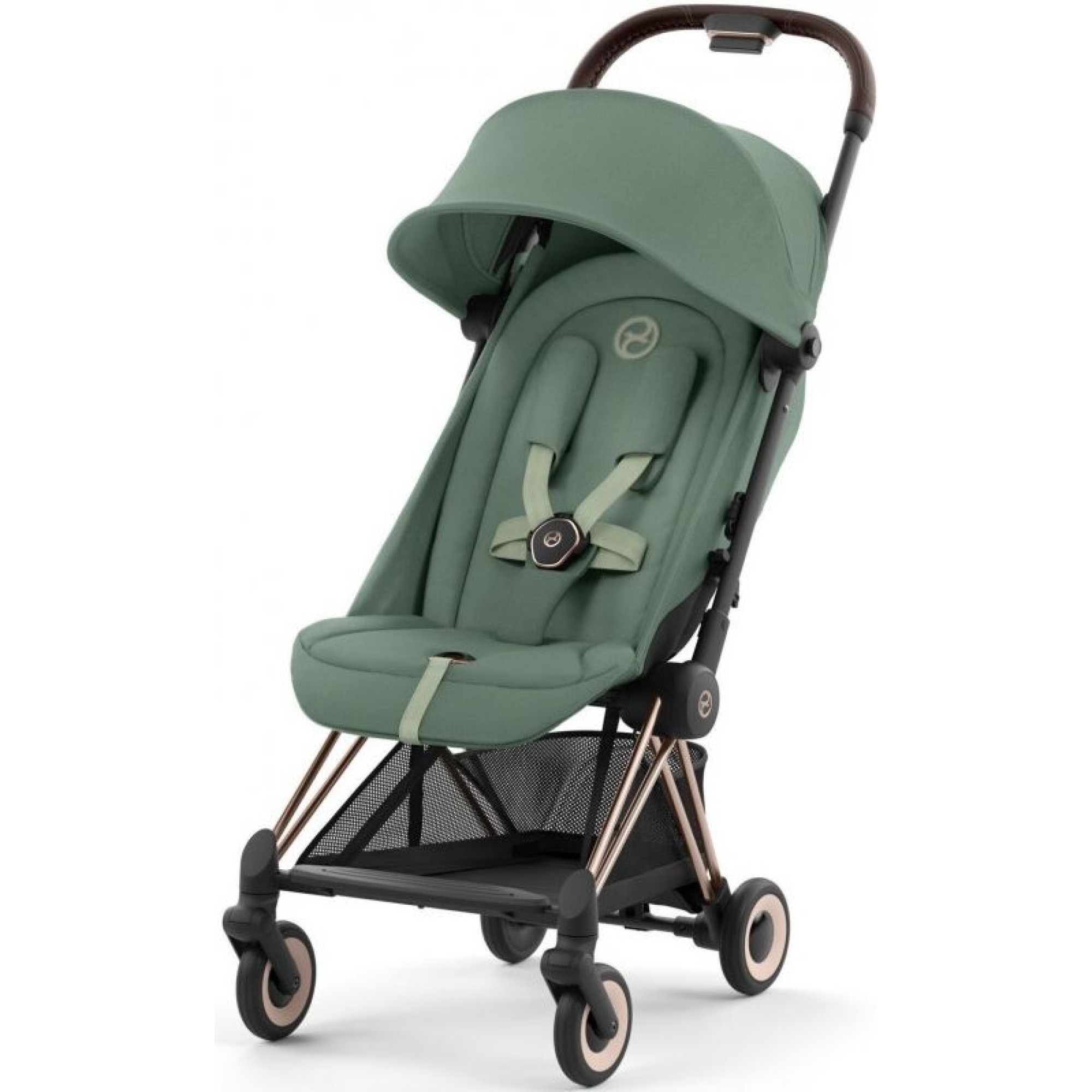 Прогулянкова коляска Cybex Coya Rosegold Leaf Green