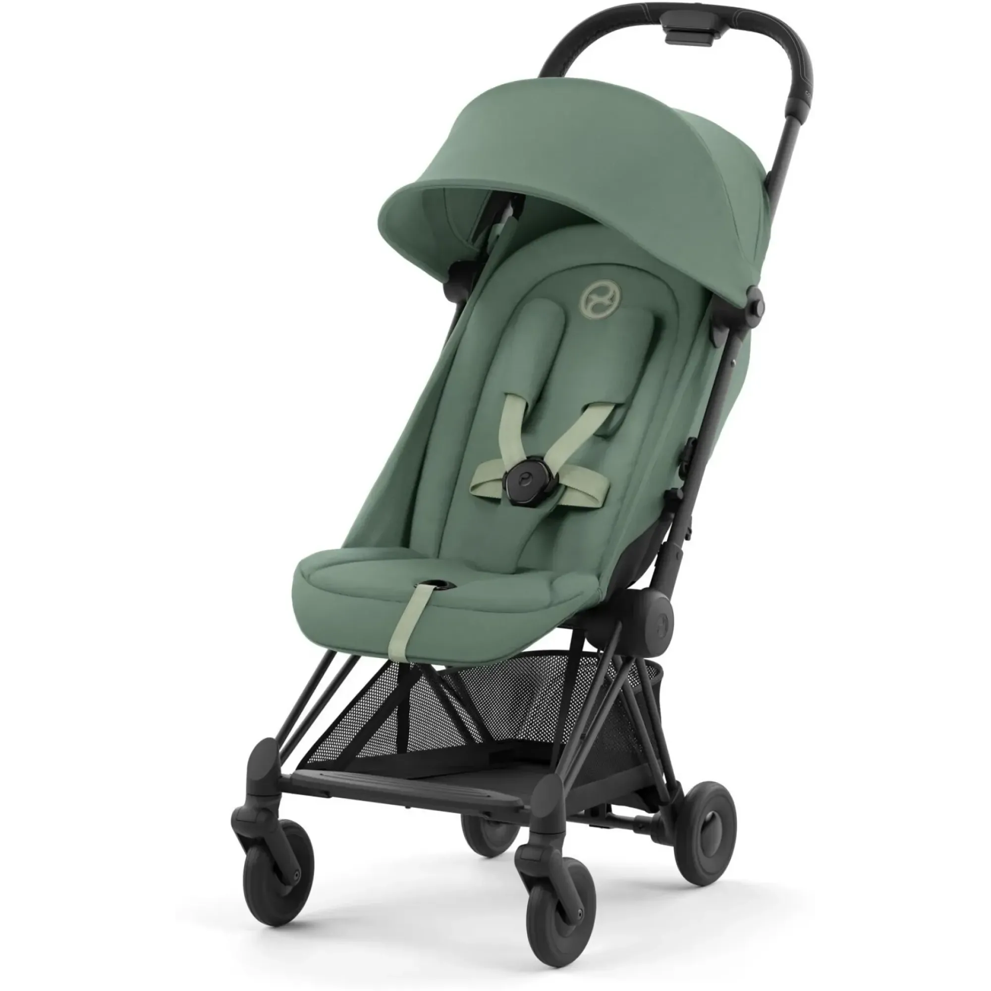 Прогулянкова коляска Cybex Coya Matt Black Leaf Green