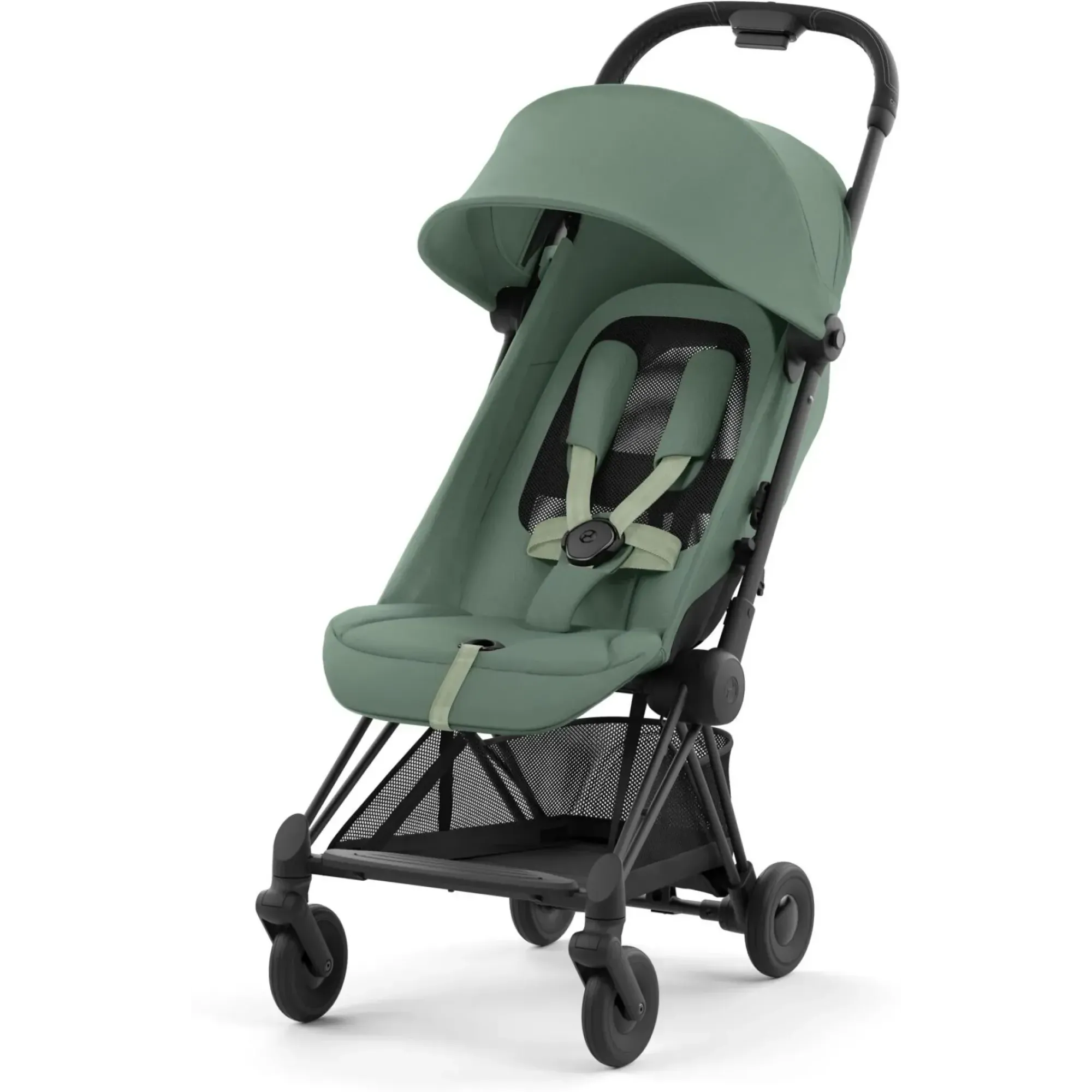Прогулянкова коляска Cybex Coya Matt Black Leaf Green
