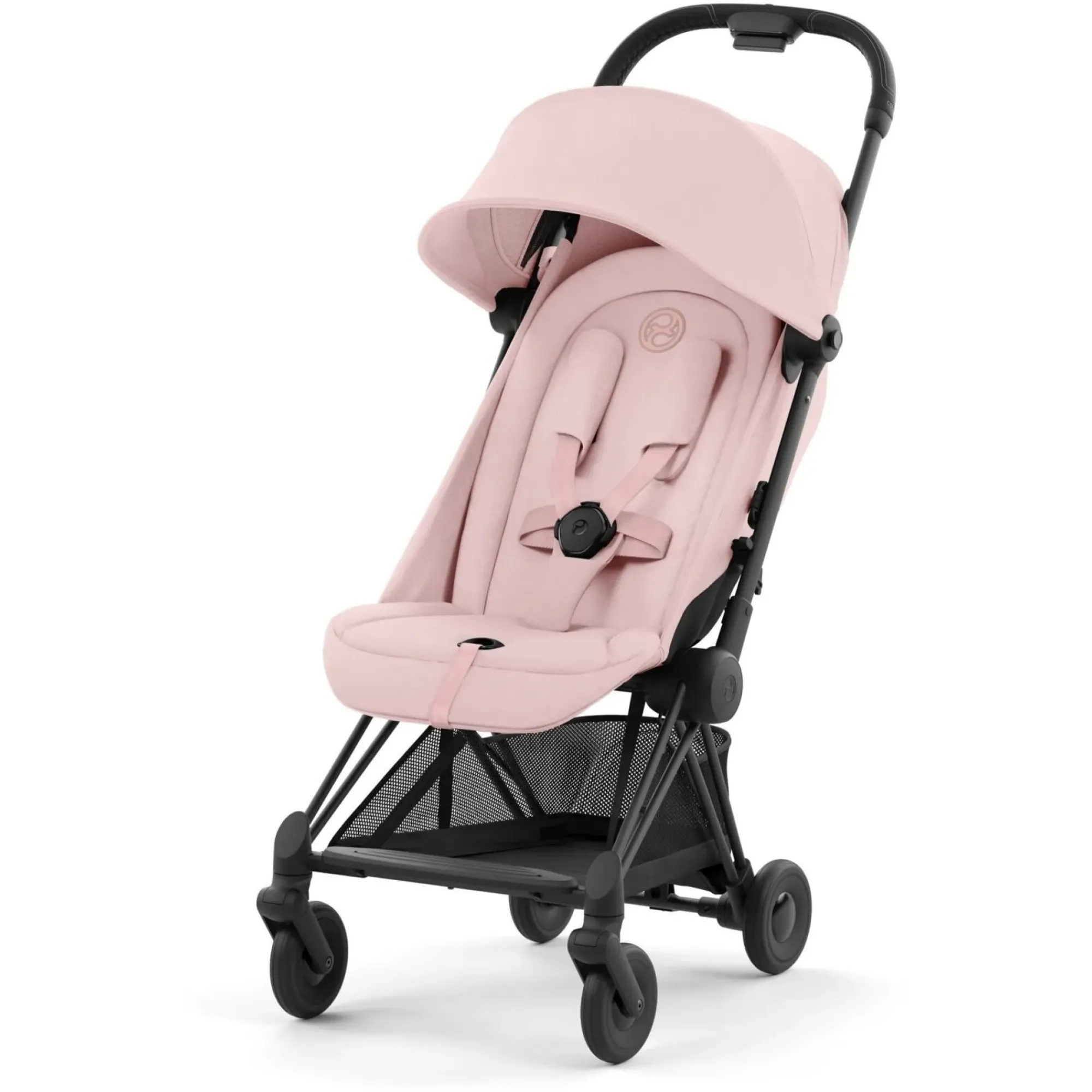 Прогулянкова коляска Cybex Coya Matt Black Peach Pink