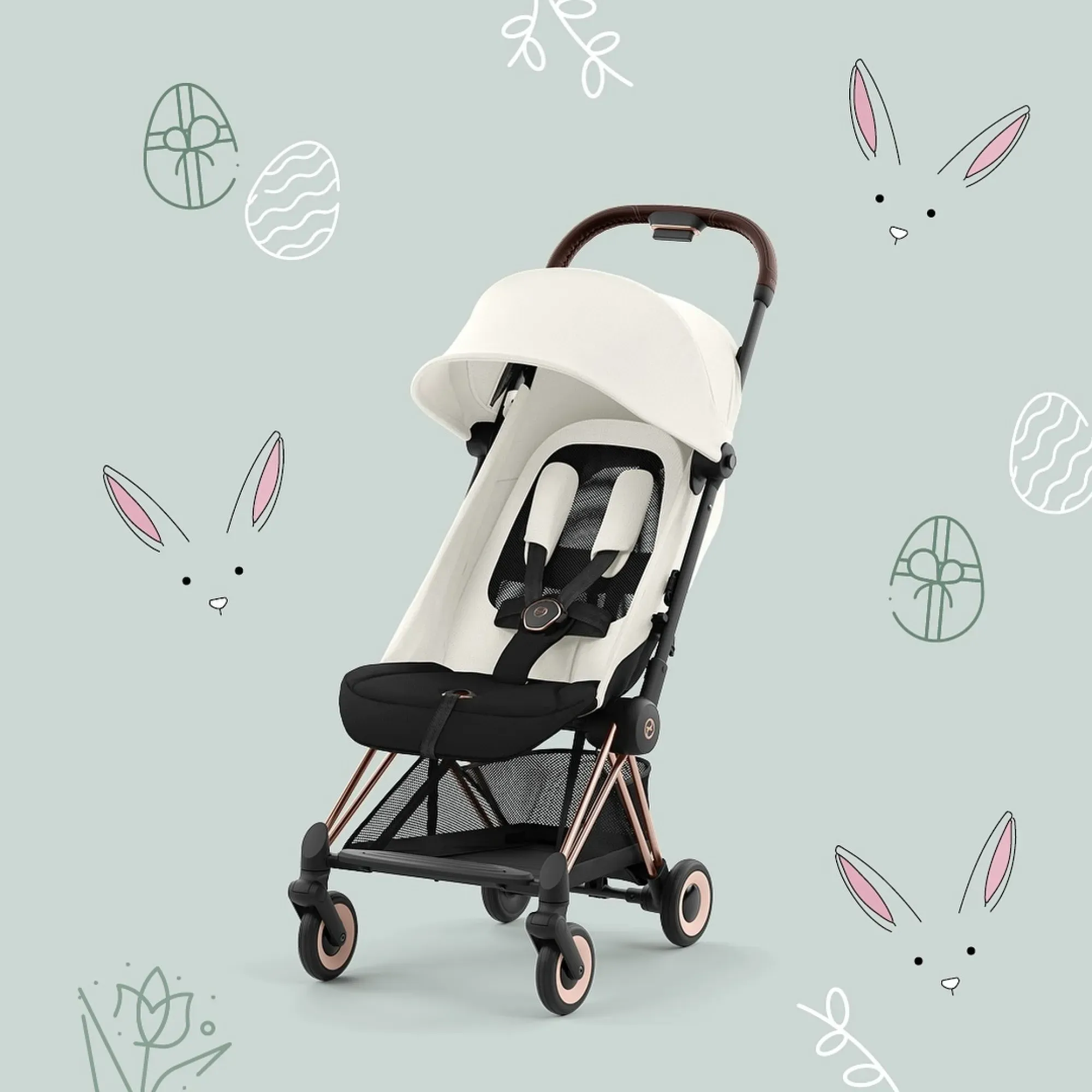 Прогулянкова коляска Cybex Coya Rosegold Off White