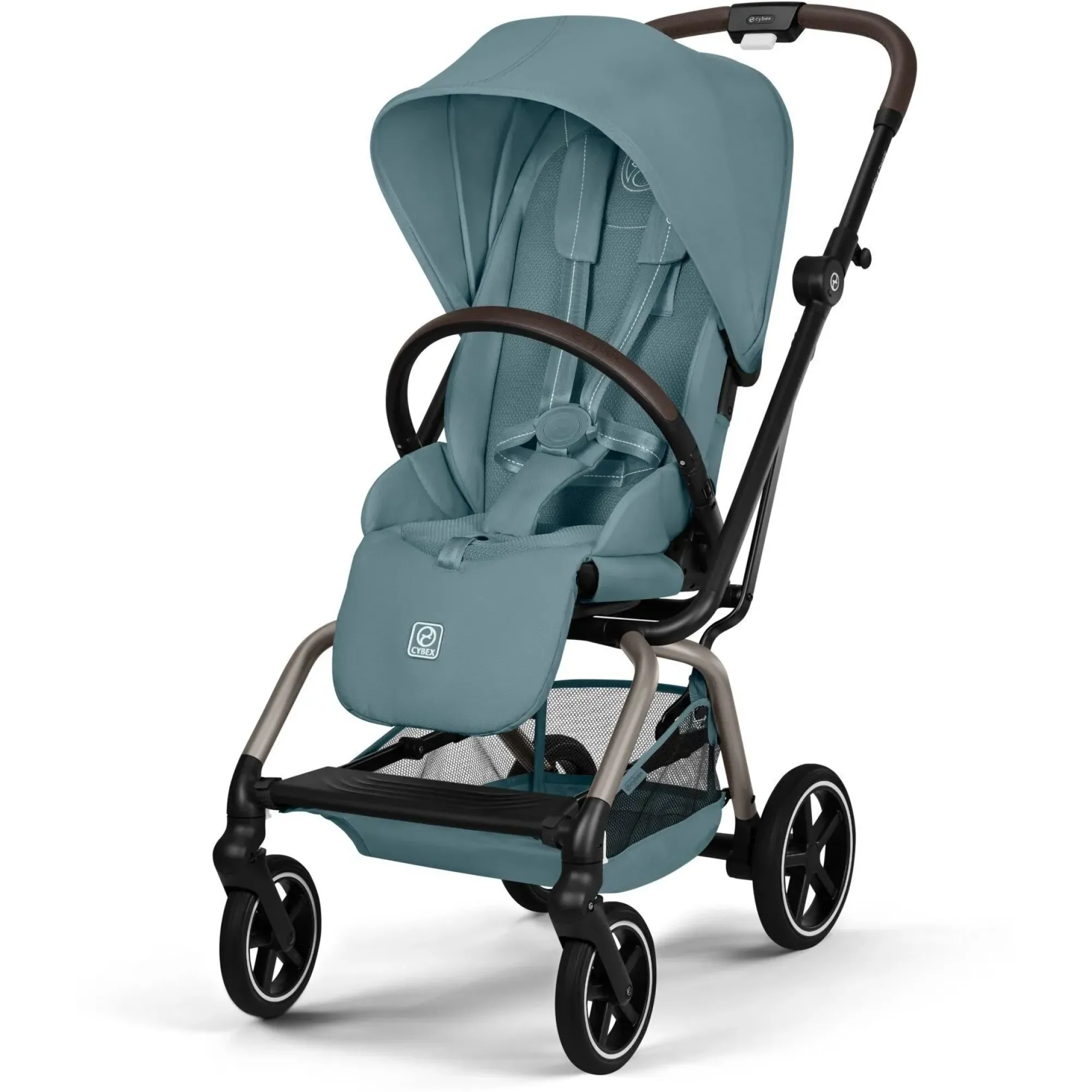 Прогулянкова коляска Cybex Eezy S Twist+ 2 TPE Stormy Blue (з бампером)