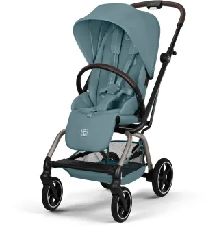 Прогулянкова коляска Cybex Eezy S Twist+ 2 TPE Stormy Blue (з бампером)