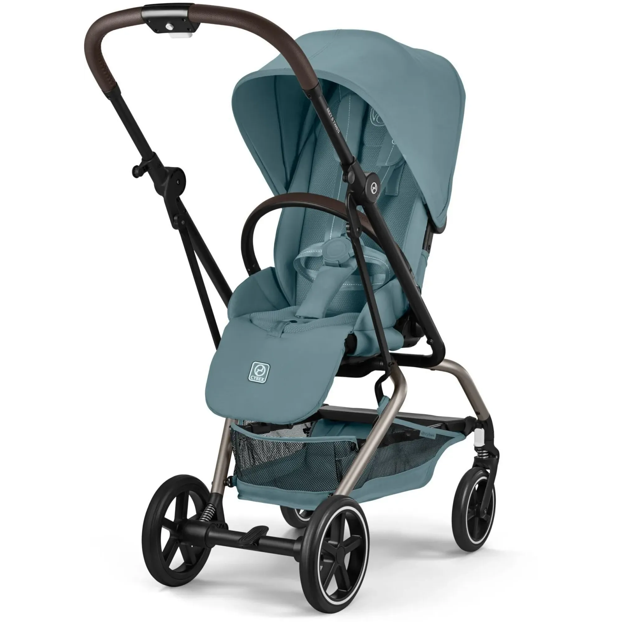 Прогулянкова коляска Cybex Eezy S Twist+ 2 TPE Stormy Blue (з бампером)