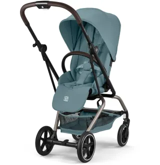 Прогулянкова коляска Cybex Eezy S Twist+ 2 TPE Stormy Blue (з бампером)