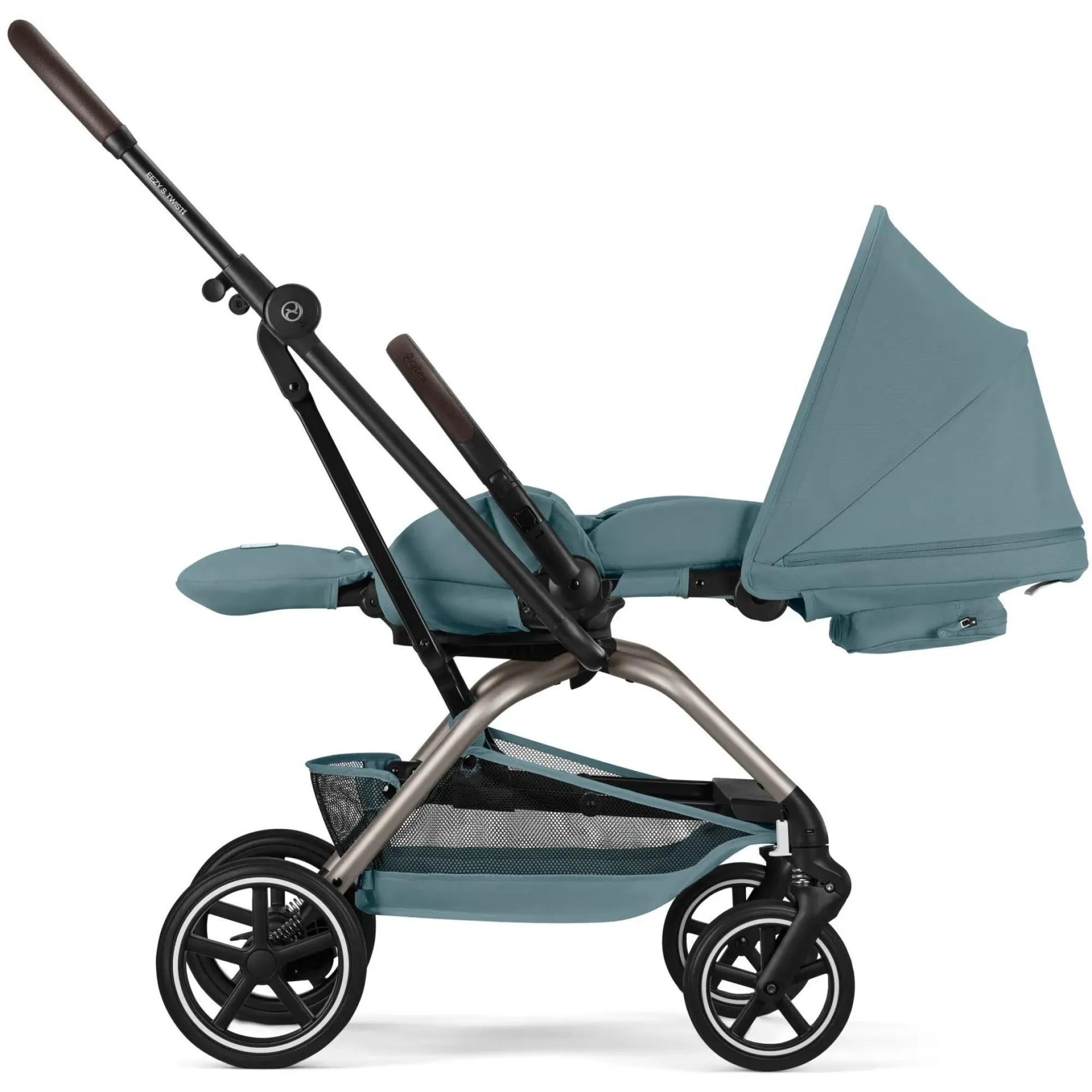 Прогулянкова коляска Cybex Eezy S Twist+ 2 TPE Stormy Blue (з бампером)