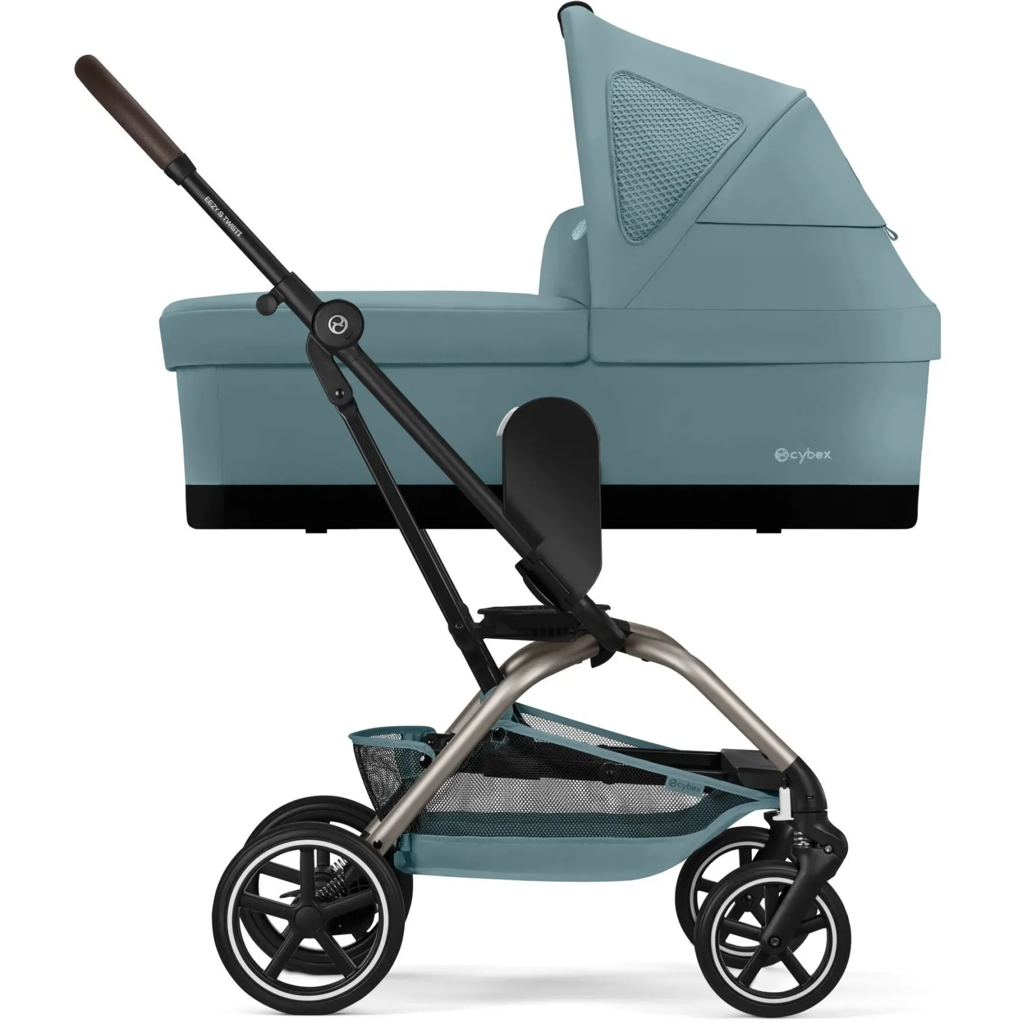 Прогулянкова коляска Cybex Eezy S Twist+ 2 TPE Stormy Blue (з бампером)