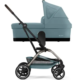 Прогулянкова коляска Cybex Eezy S Twist+ 2 TPE Stormy Blue (з бампером)