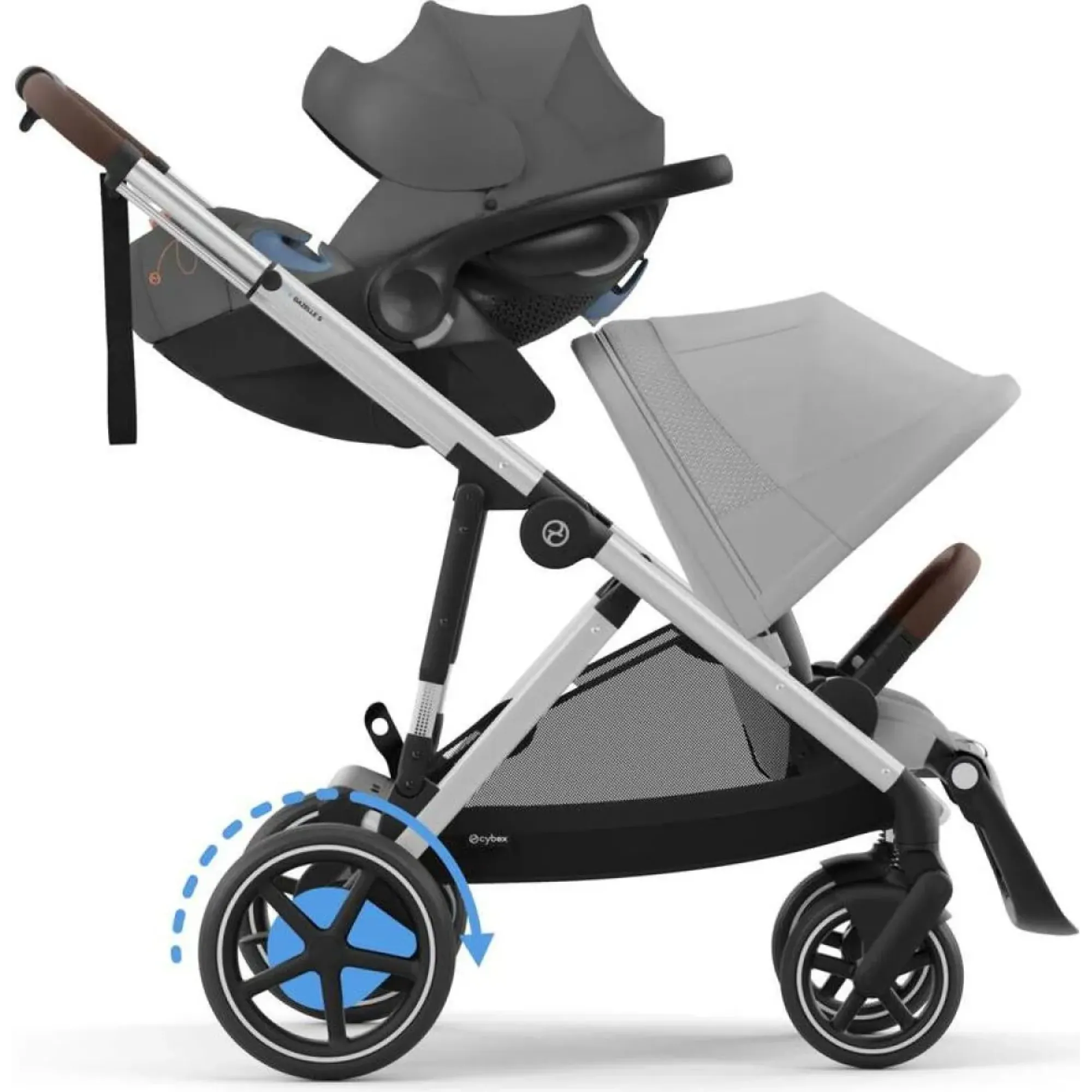 Коляска Cybex eGazelle S SLV Stone Grey