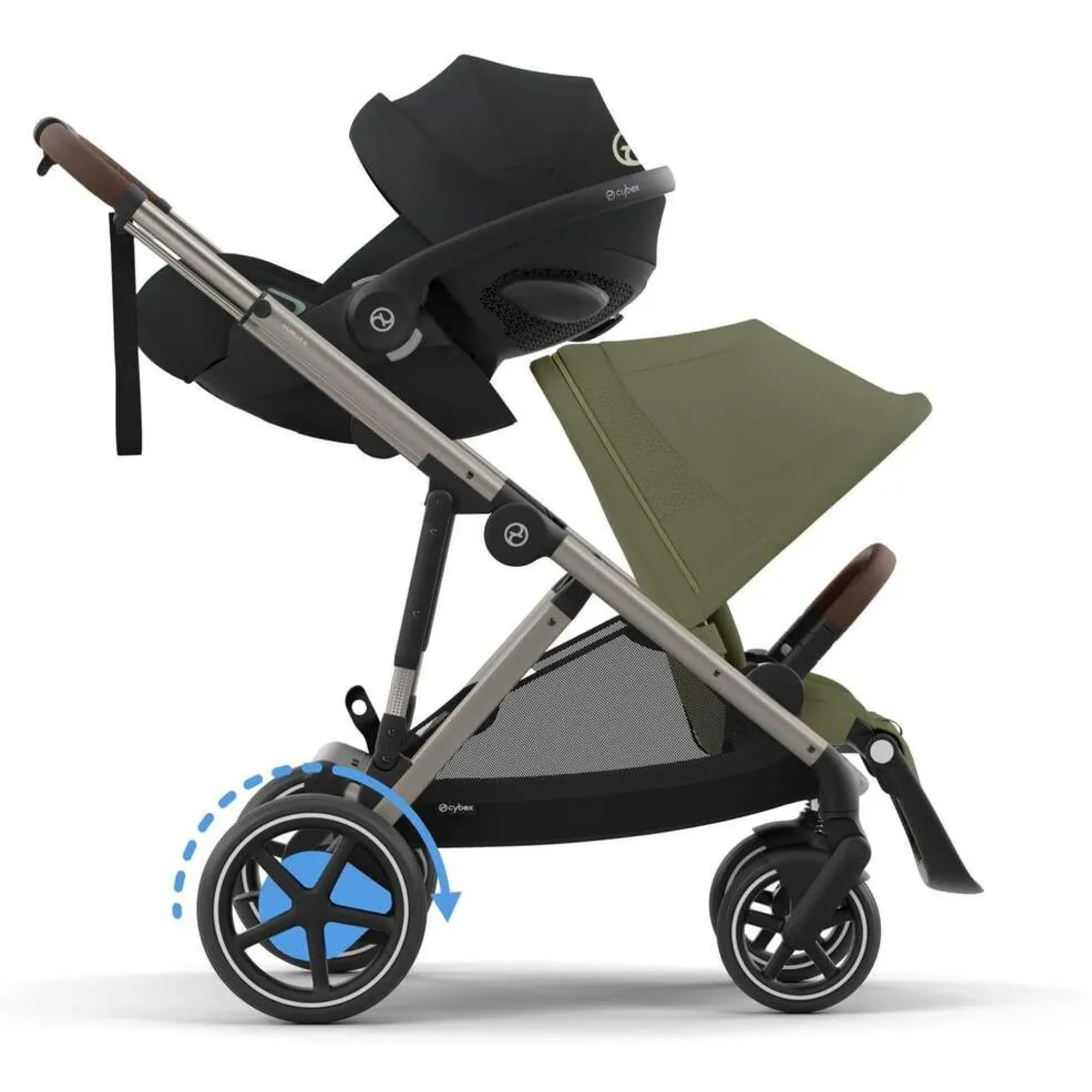 Коляска Cybex eGazelle S TPE Moss Green