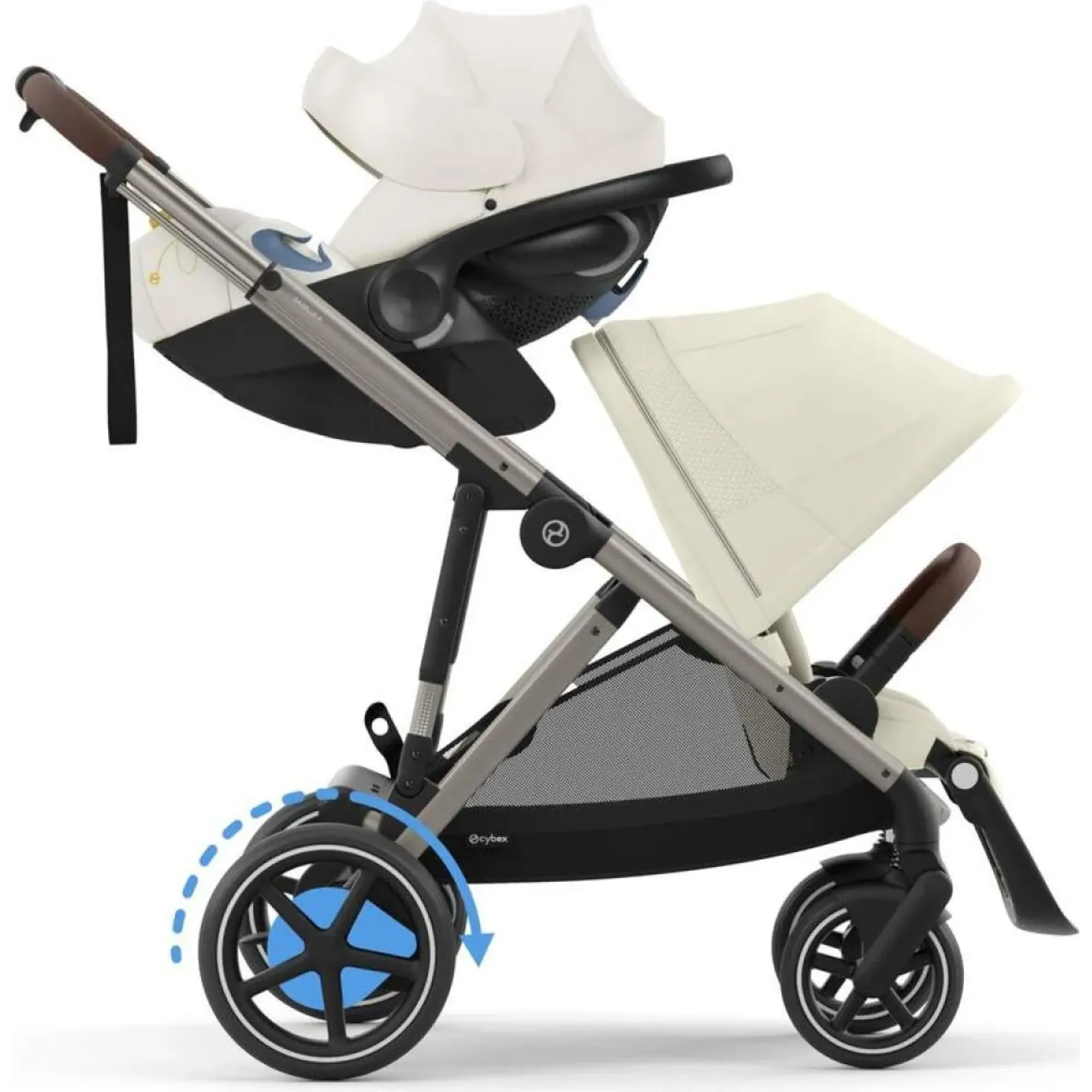 Коляска Cybex eGazelle S TPE Seashell Beige